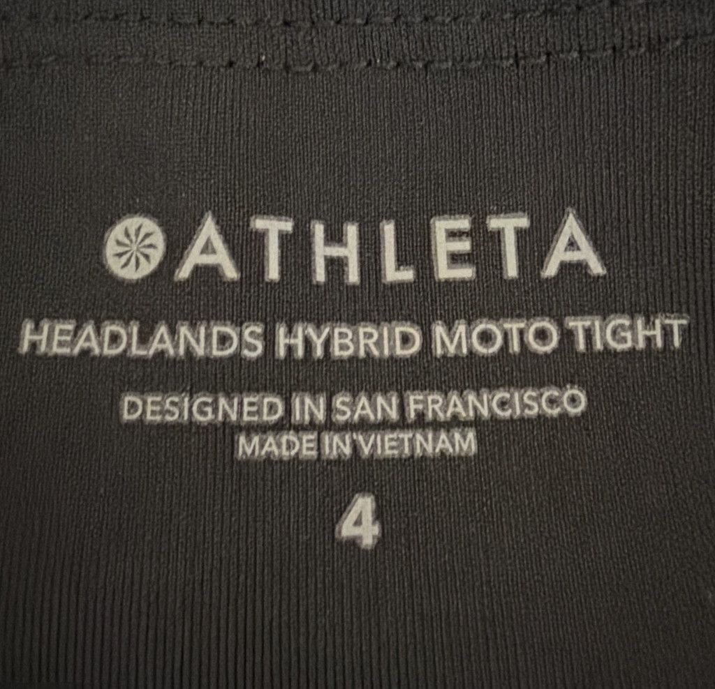 Athleta ATHLETA HEADLANDS HYBRID MOTO TIGHT 27” BLACK COLOR SIZE 4 Size 27" / US 4 / IT 40 - 7 Thumbnail