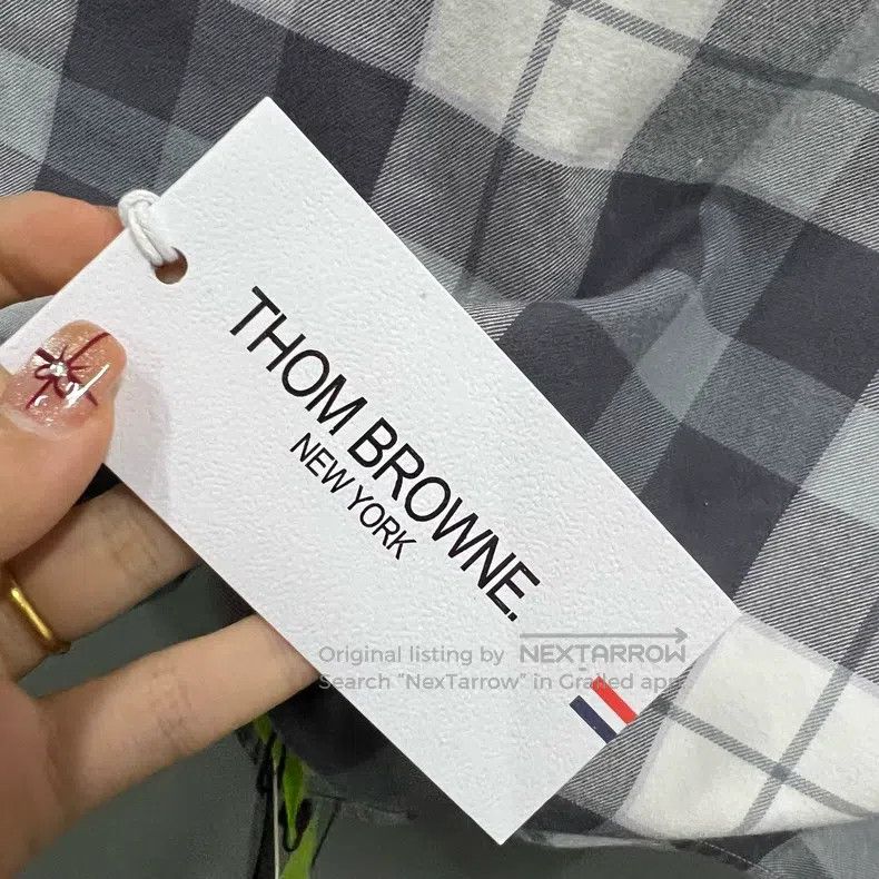 Thom Browne Thom Browne Gray checkered long-sleeve shirt Size US XS / EU 42 / 0 - 4 Thumbnail