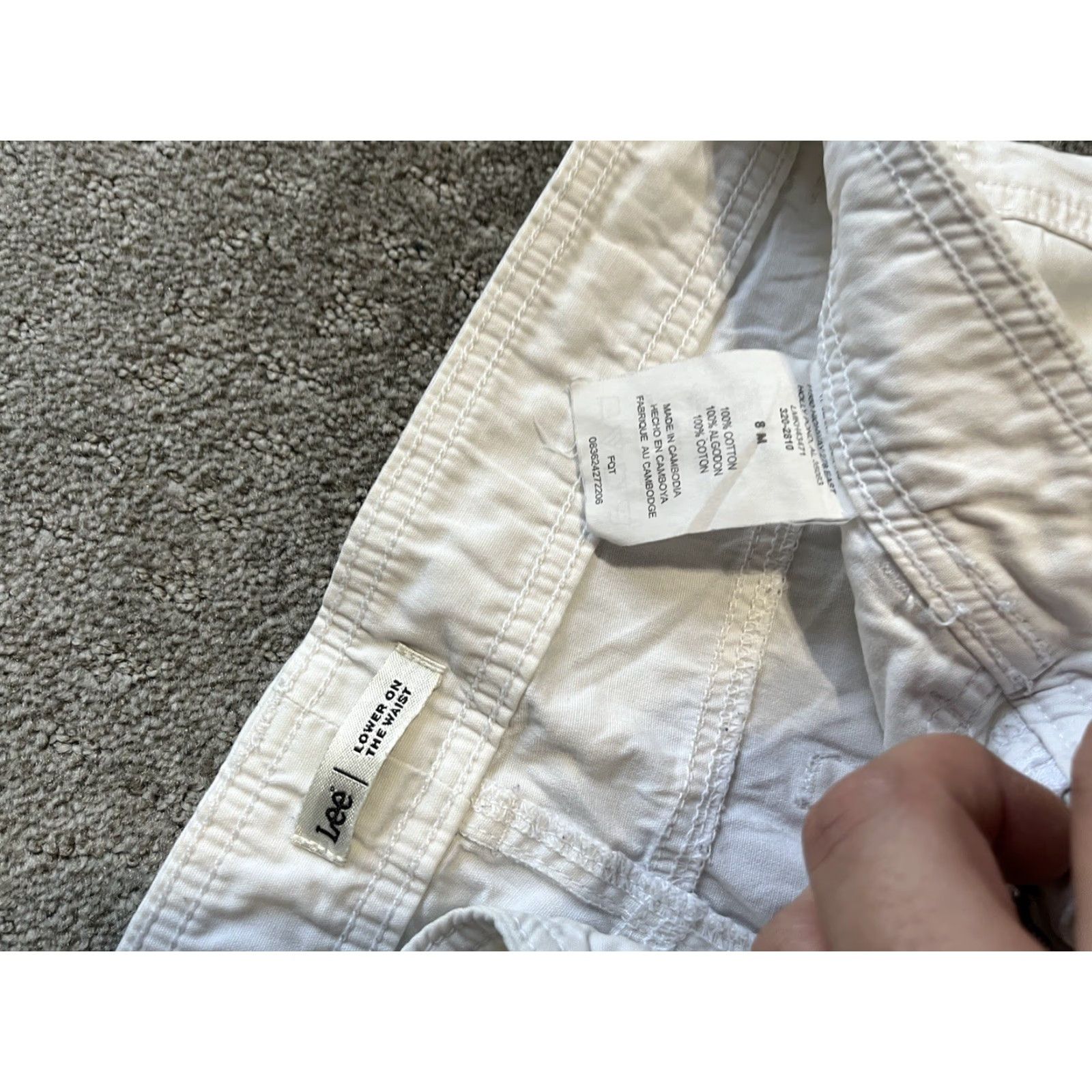 Lee VINTAGE Lee Women's Capri Pants Size 8 White Mid Rise Stretch Casual Girls Fashion Size 30" / US 8 / IT 44 - 3 Thumbnail