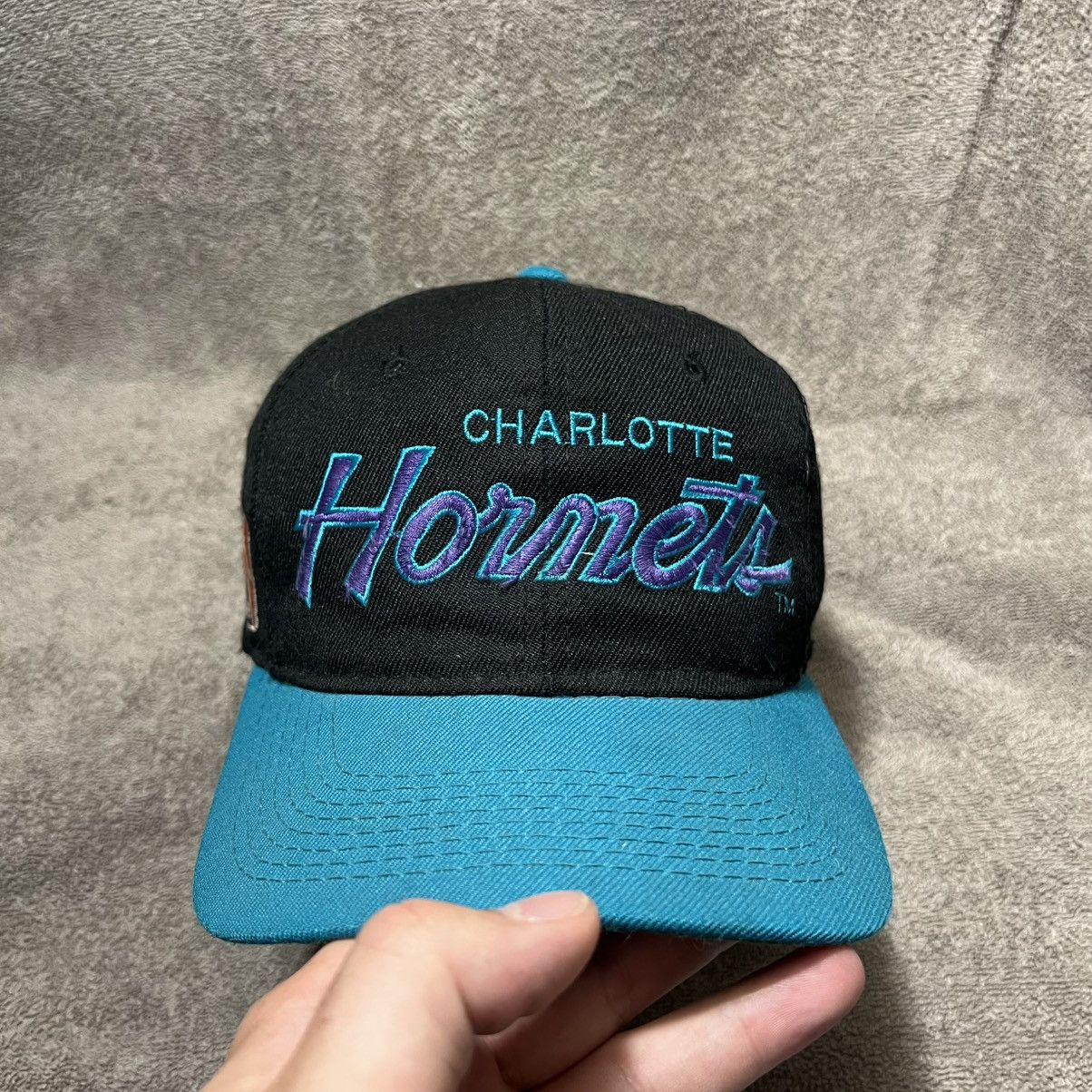 NBA Vintage 90s Charlotte Hornets Sports Specialties Hat Script Size ONE SIZE - 2 Thumbnail