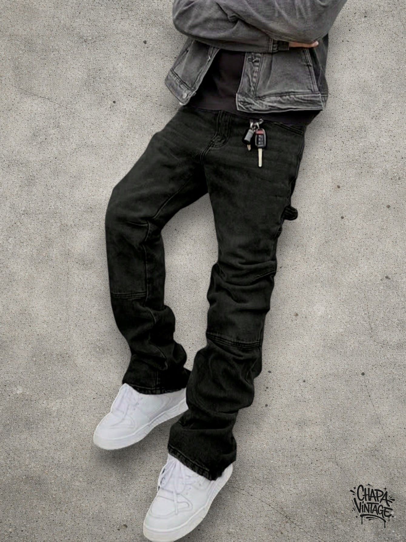 Japanese Brand Slim black jeans Size US 32 / EU 48 - 2 Thumbnail