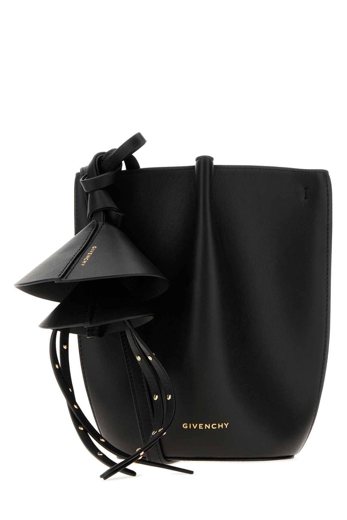 Givenchy Black Leather Nano Snap Bucket Bag Size ONE SIZE - 1 Thumbnail