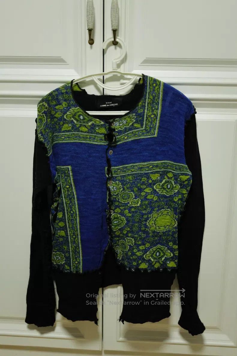 Comme des Garcons Comme Des Garcons size F Knit sweater with blue green flor Size XS / US 0-2 / IT 36-38 - 1 Thumbnail