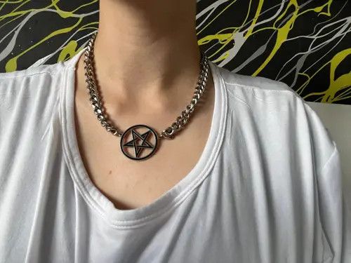 Jewelry Clavicle Cuban Chain Pentagram Necklace Size ONE SIZE - 3 Thumbnail