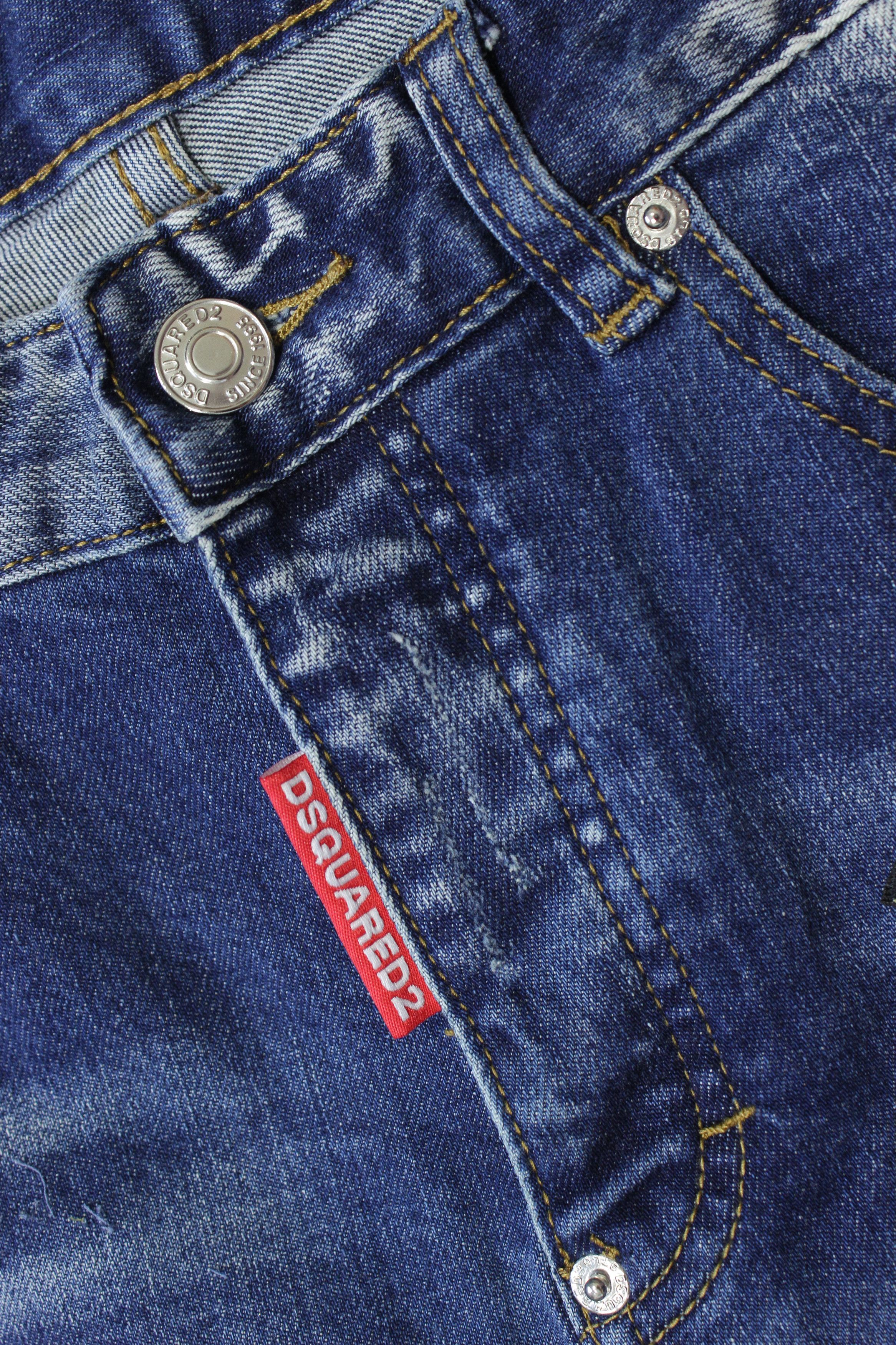 Dsquared2 2017 Classic Kenny Patched Paint Jeans Size US 32 / EU 48 - 8 Thumbnail