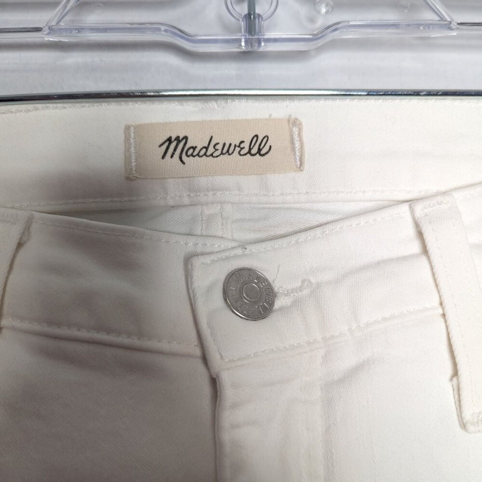 Madewell Madewell White Denim 9" High-Rise Skinny Jeans Pockets Size 30" / US 8 / IT 44 - 5 Thumbnail