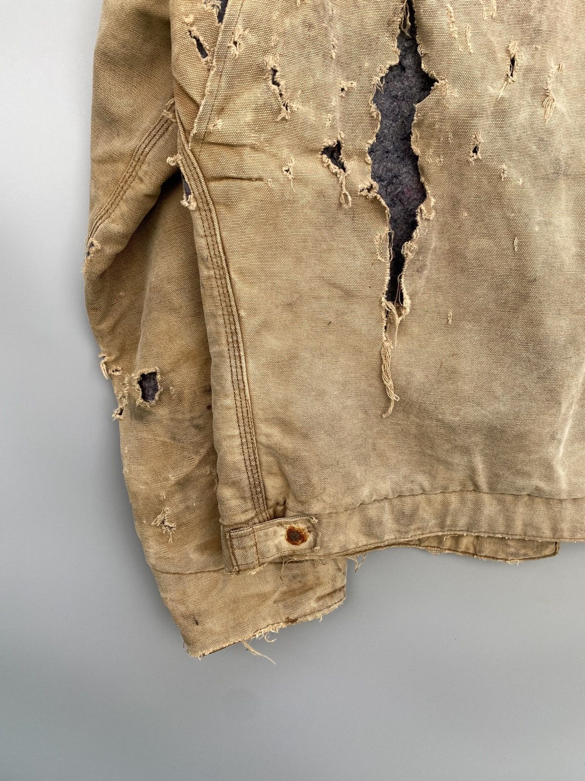 Carhartt 1990s Thrashed Carhartt Detroit Jacket Size US L / EU 52-54 / 3 - 13 Thumbnail