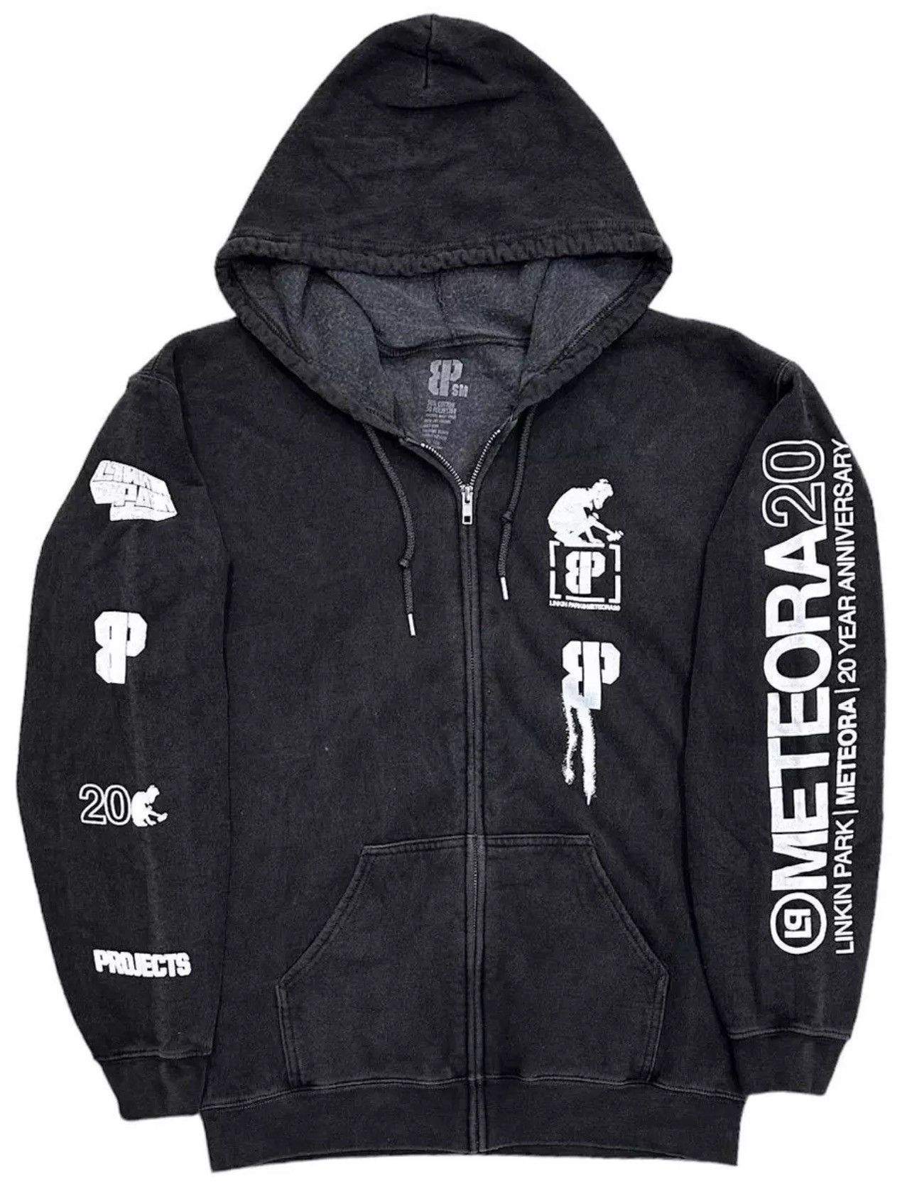 Streetwear Linkin Park X Brooklyn Projects Large Black Zip Hoodie NWOT Grailed