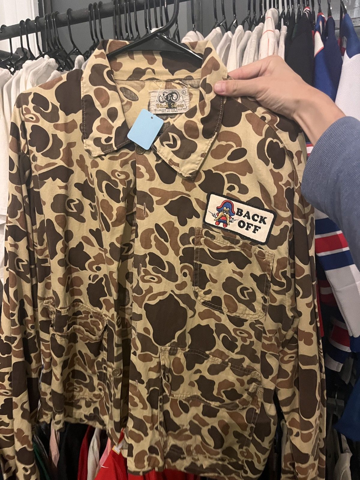 Black Sheep Back off Camo Vintage Button Down Shirt Size US L / EU 52-54 / 3 - 1 Thumbnail