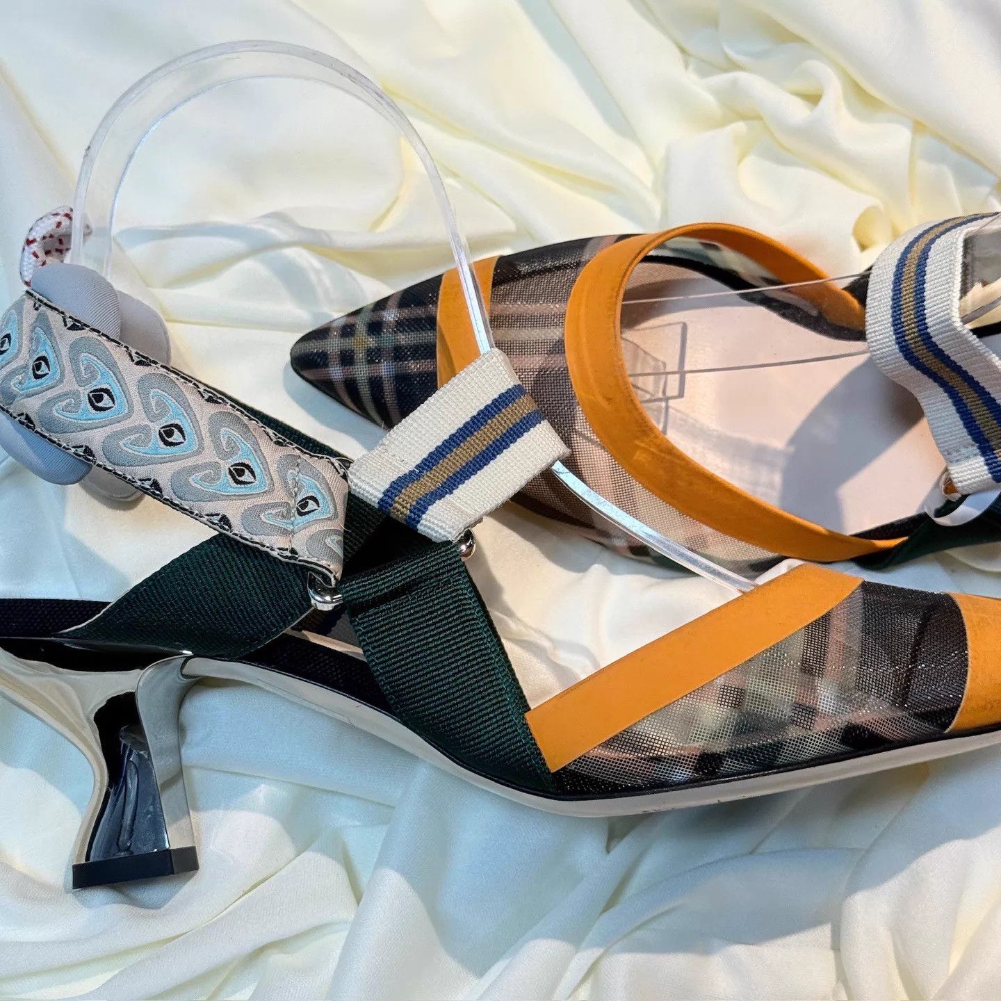 Fendi Fendi Hummingbird F Logo Strap Heels EU 37.5 99 New Size US 7 / IT 37 - 8 Thumbnail
