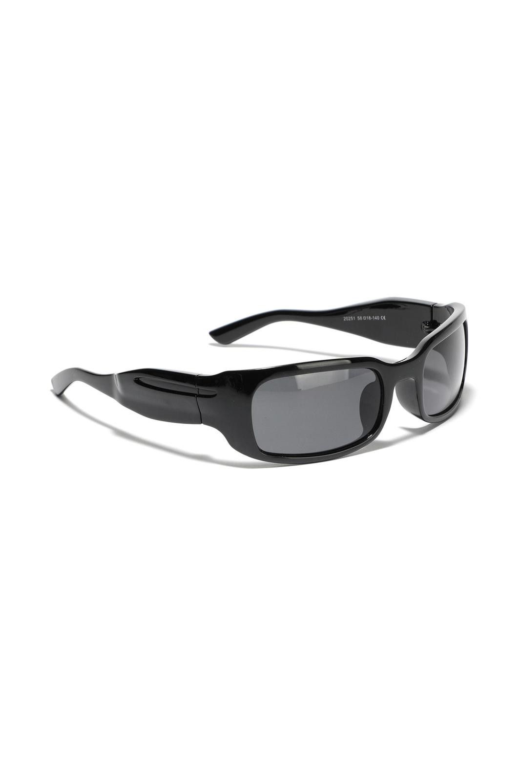Japanese Brand Vtg Vintage Y2k Avant Garde Black Rectangle Sunglasses OS Size ONE SIZE - 3 Thumbnail