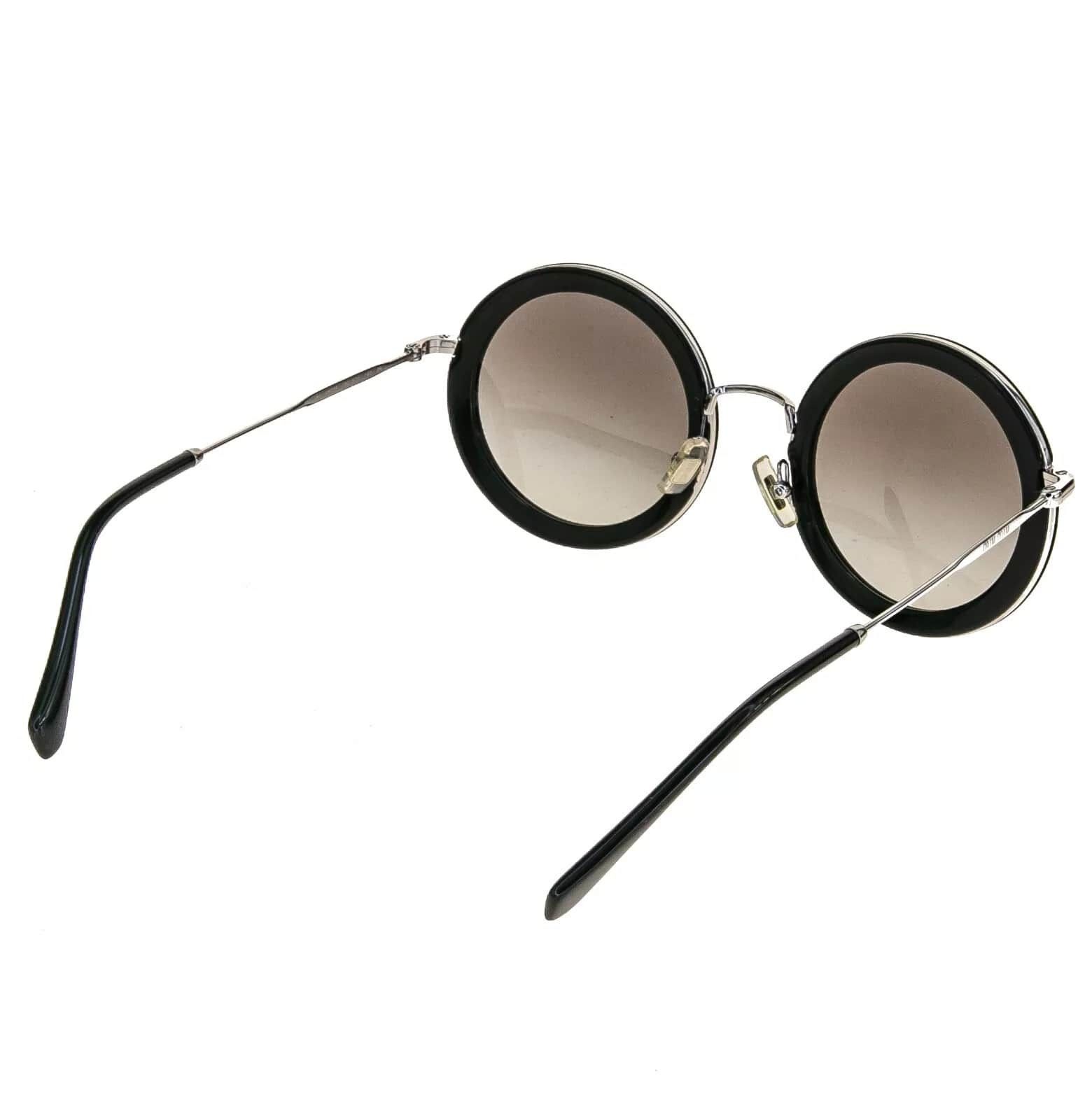 Miu Miu MIU MIU DELICE 59U Black Silver Crystal Stud Retro MU59US Size ONE SIZE - 6 Thumbnail