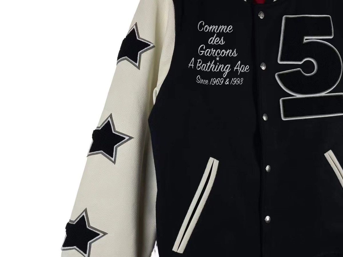 Bape × Comme des Garcons Comme Des Garcons x Bape AW25 Varsity Jacket Size US M / EU 48-50 / 2 - 4 Thumbnail