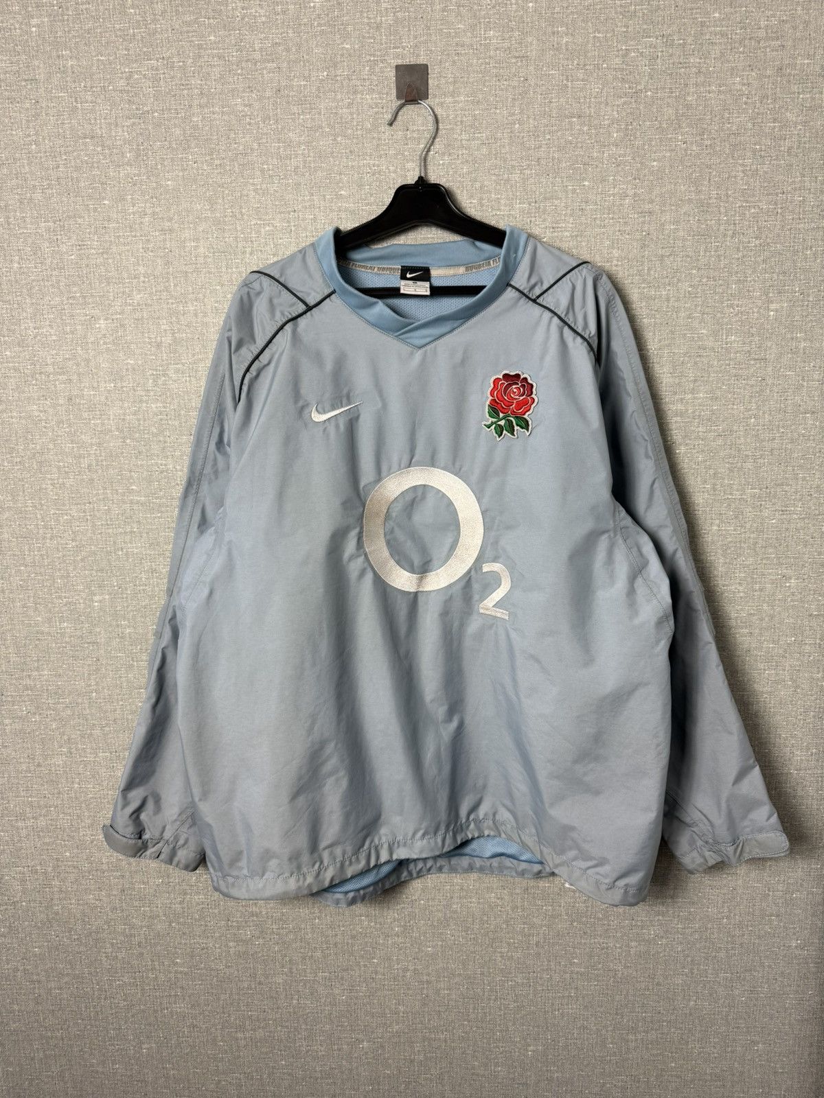 Nike Vintage Nike England Rugby O2 Windbreaker Pullover Jacket Size US L / EU 52-54 / 3 - 7 Thumbnail