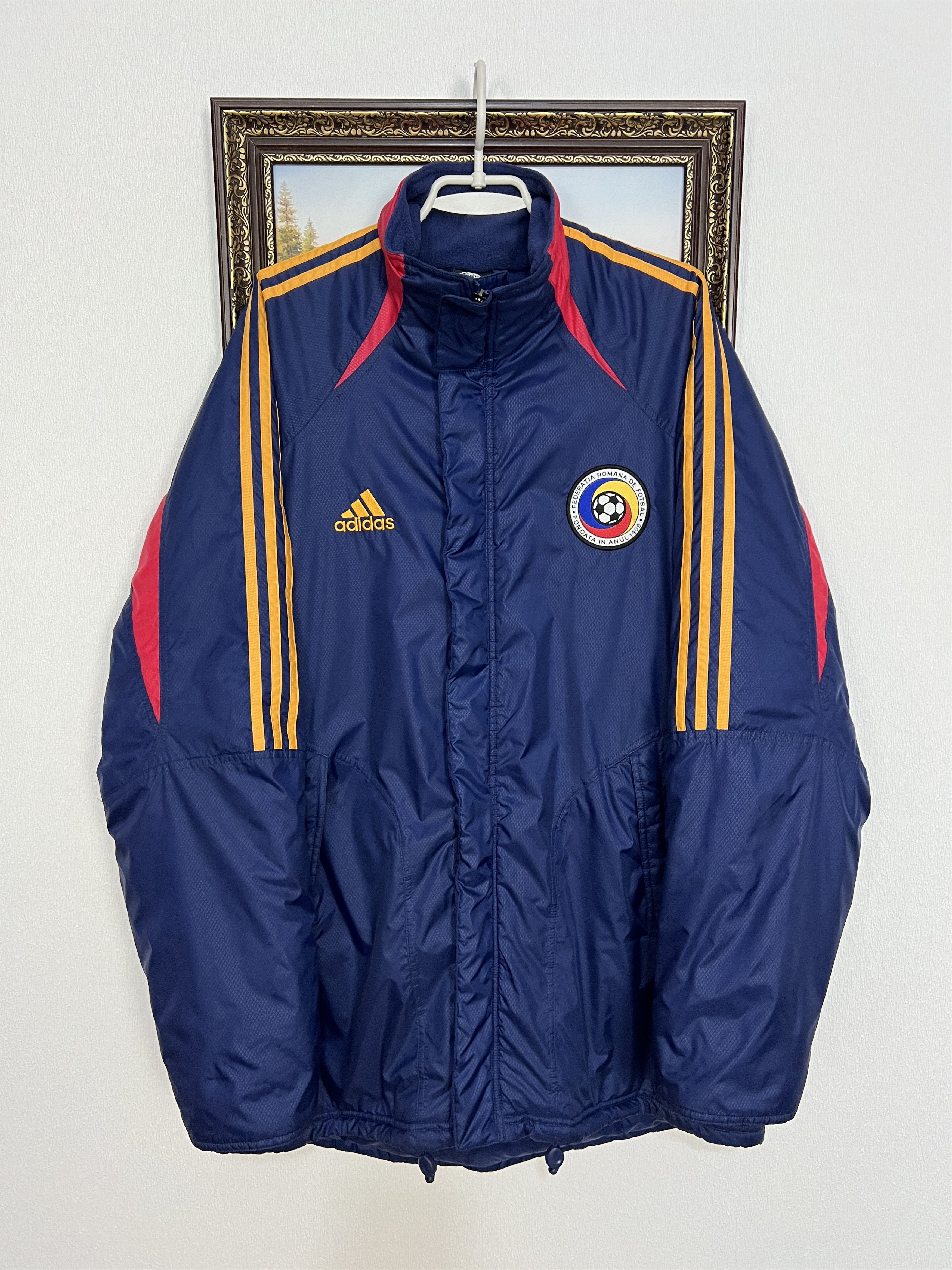 Vintage 90's Romania Blue Football Jacket Bomber Soccer