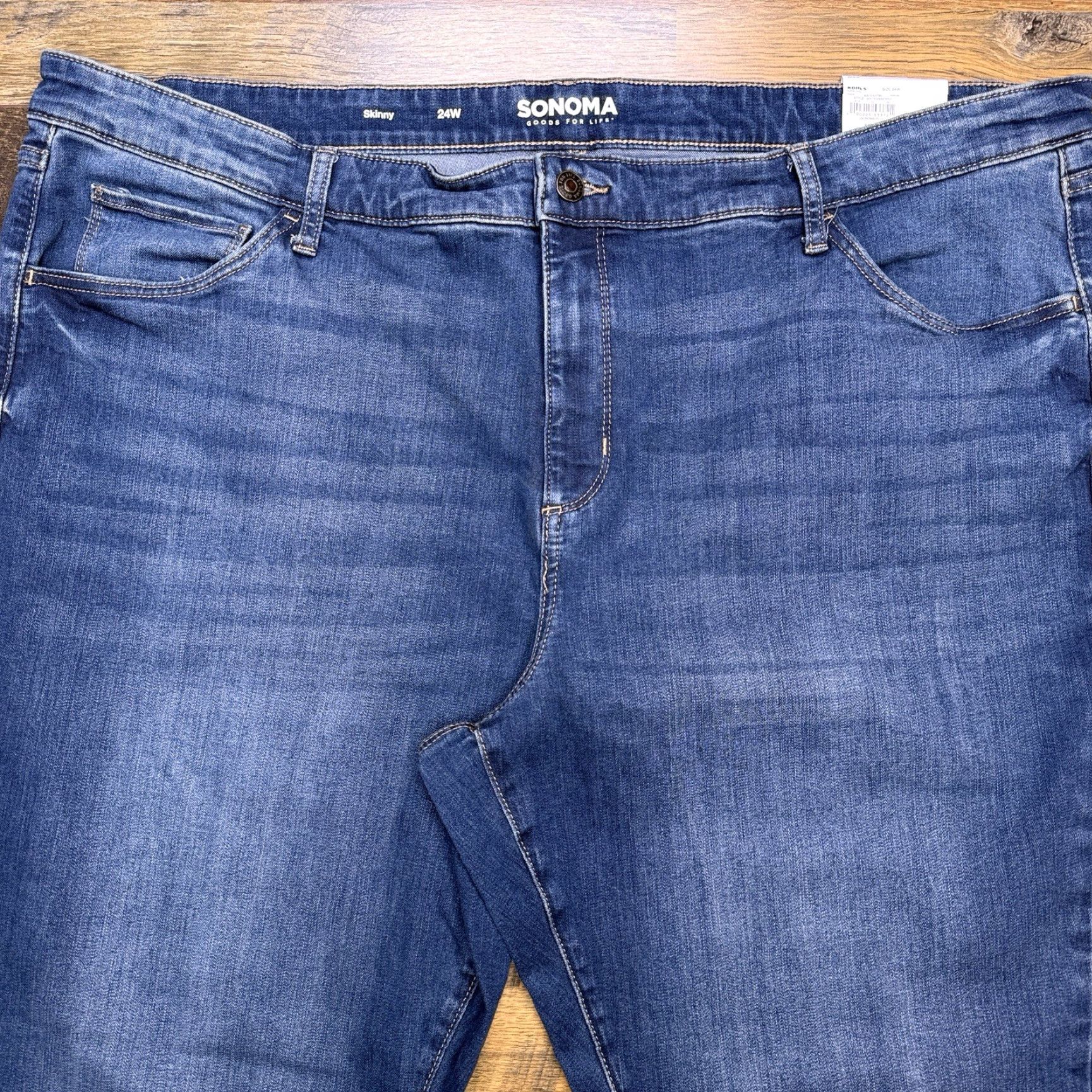 Vintage Sonoma Jeans Womens 24W Everyday High Rise Stretch Skinny Nre Size 42" / US 20 - 3 Thumbnail