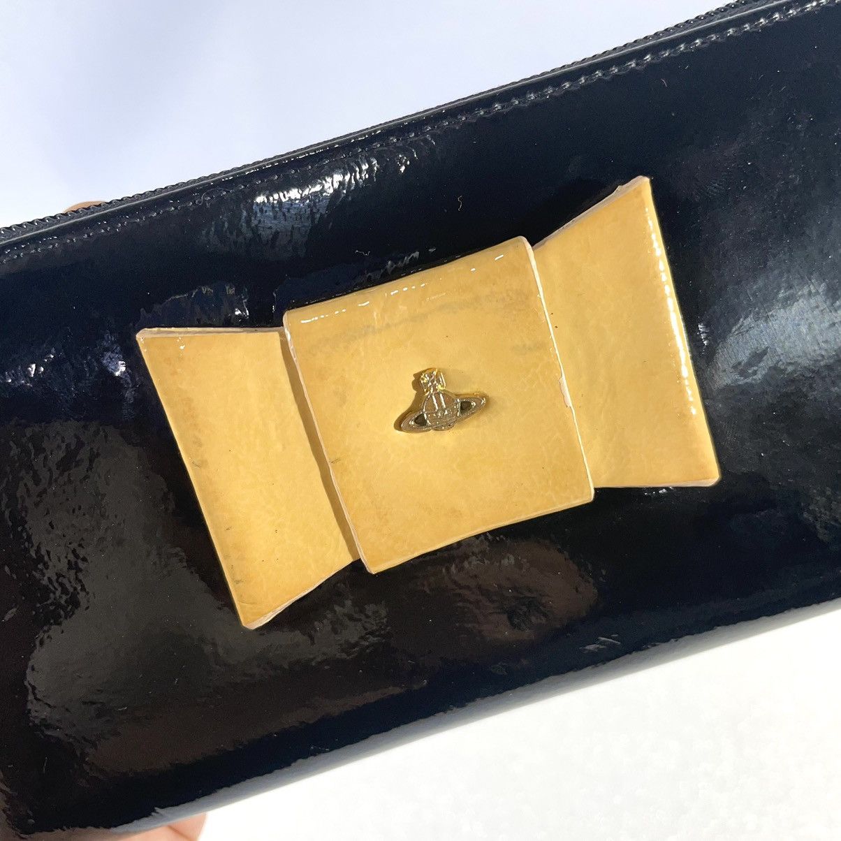 Vivienne Westwood Patent Leather Ribbon Long Wallet Size ONE SIZE - 2 Thumbnail