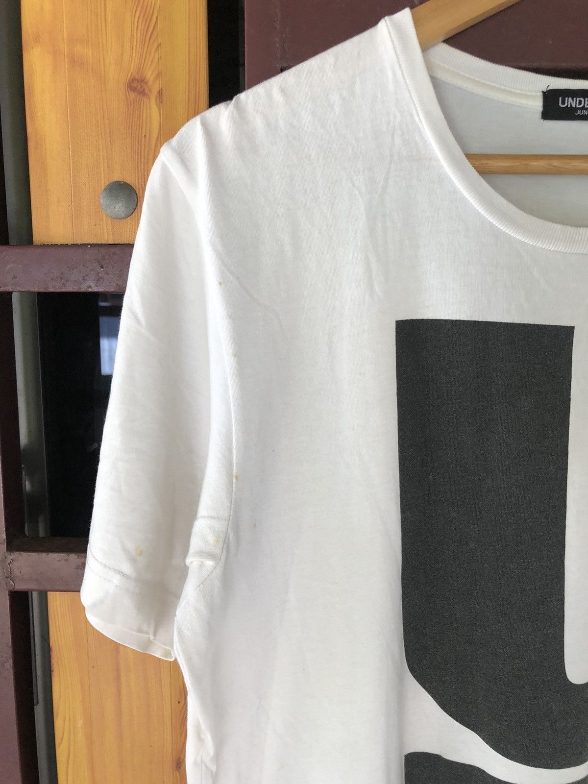 Japanese Brand 💥RARE💥Vintage Undercover Big Logo X Jun Takahashi Tshirt Size US L / EU 52-54 / 3 - 4 Thumbnail