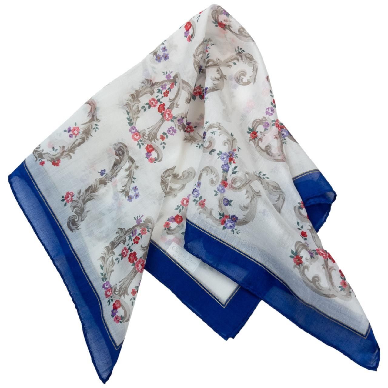 Dior Vintage Dior Floral Scarf Size ONE SIZE - 4 Thumbnail