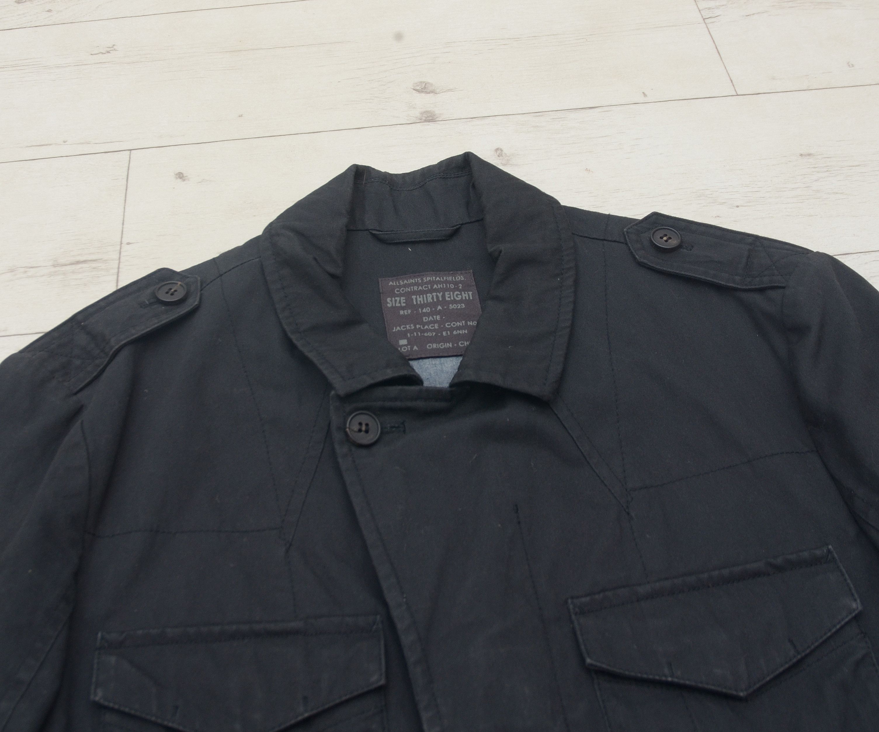 Allsaints × Vintage AllSaints Spitalfields Merchant Distressed Field Jacket Army Size US M / EU 48-50 / 2 - 5 Thumbnail