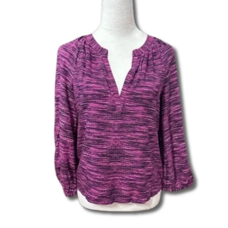 Other Melrose & Market Blouse Striped Long Sleeve Purple Womens XS Size XS / US 0-2 / IT 36-38 - 1 Thumbnail