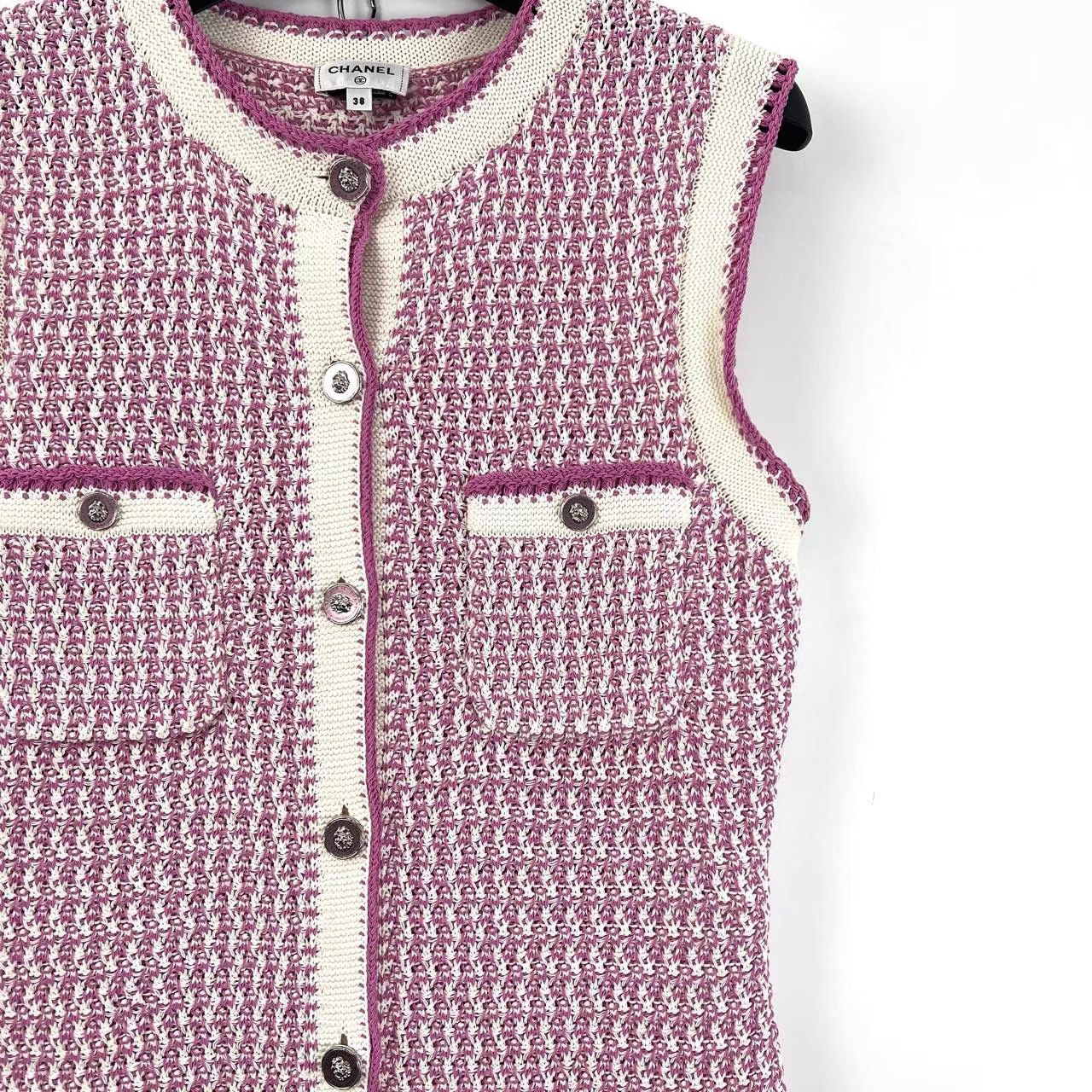 Chanel Chanel Pink Woven Sleeveless Dress K12 Size XS / US 0-2 / IT 36-38 - 4 Thumbnail