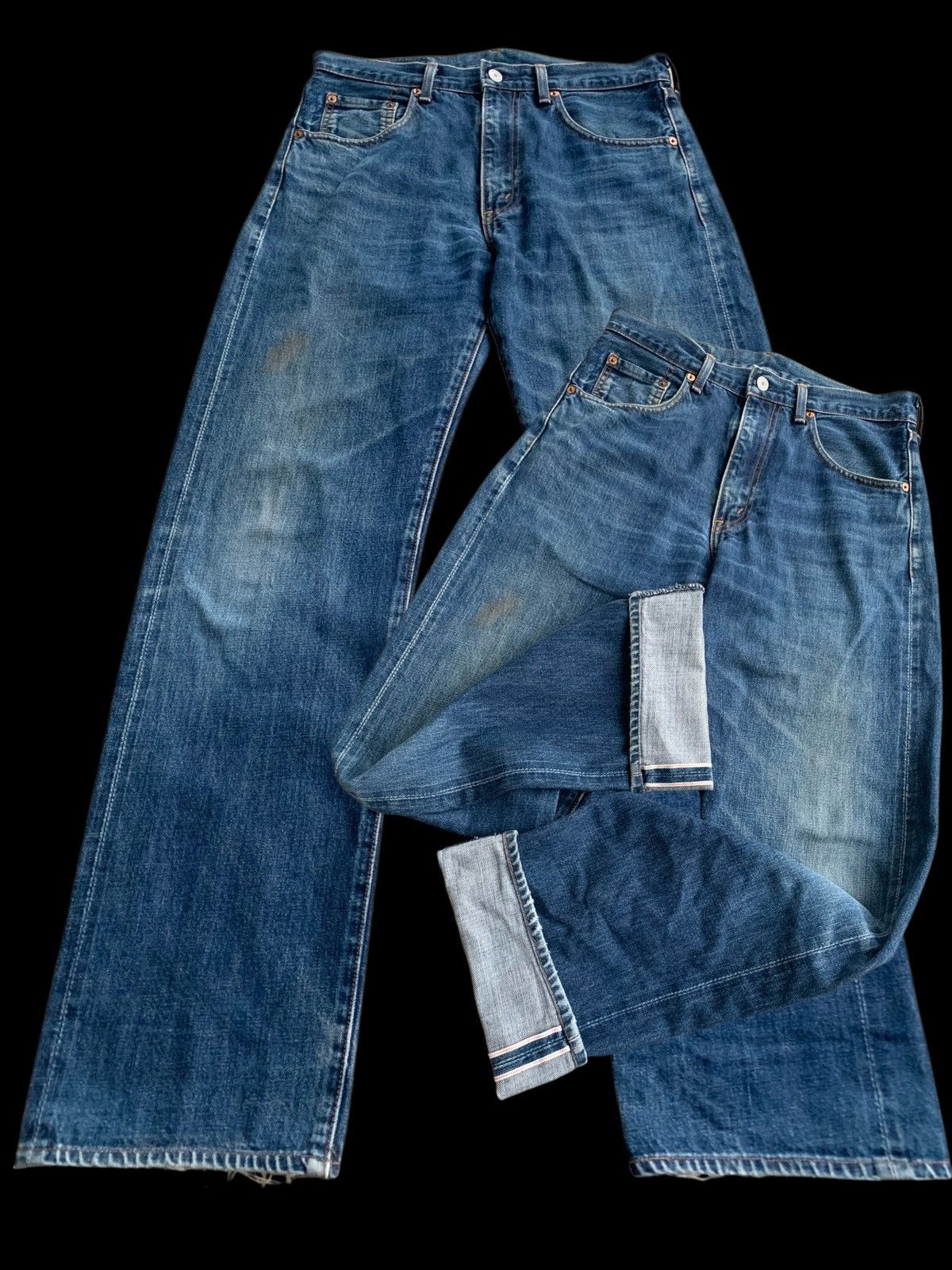 Japanese Brand Vintage Levi's J22 Selvedge Distressed Denim Made In Japan Size US 32 / EU 48 - 1 Thumbnail