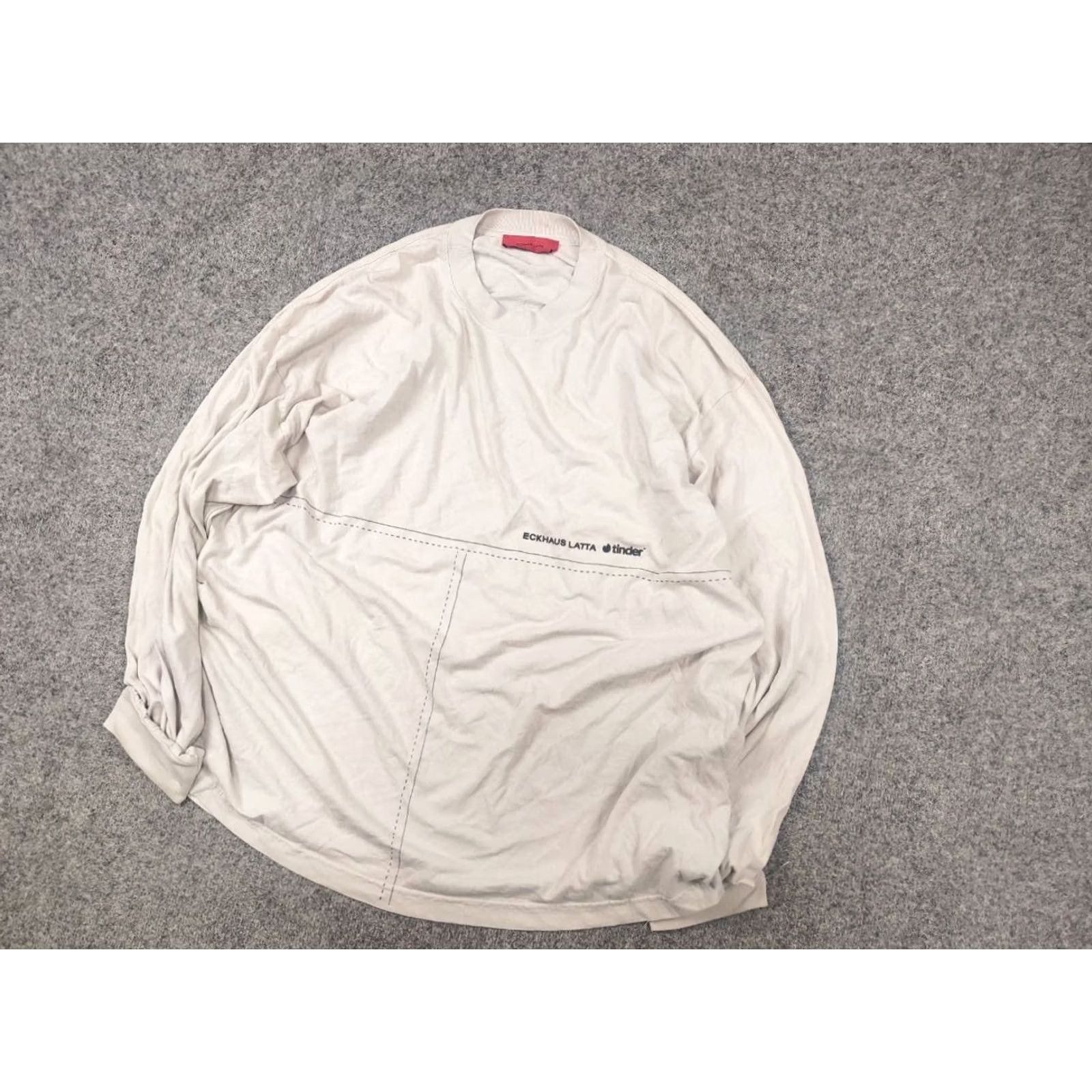 Eckhaus Latta Eckhaus Latta x Tinder Logo Design Beige Jersey Long sleeve Shirt Tee Available Size US L / EU 52-54 / 3 - 4 Thumbnail
