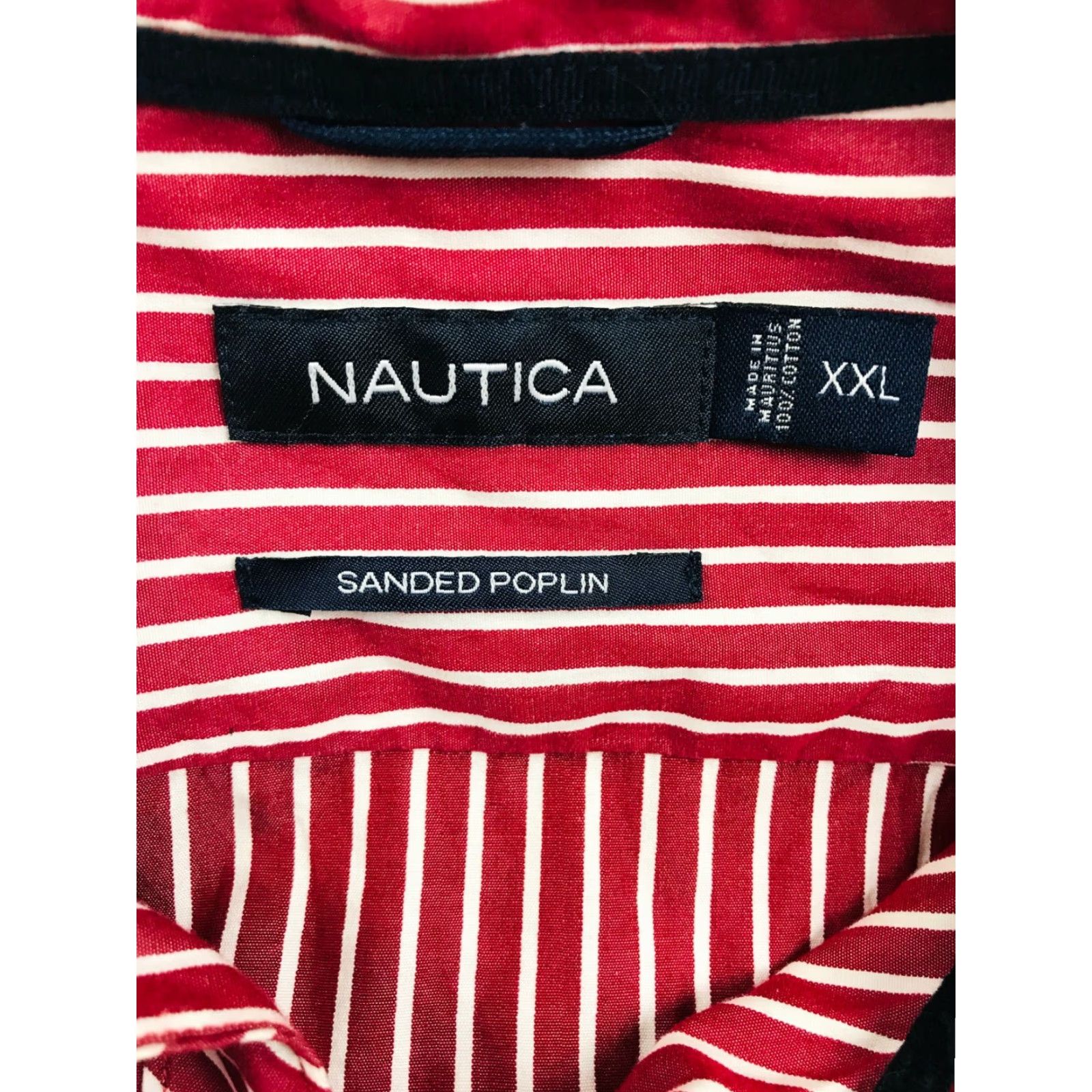 Nautica Nautica Shirt Men's XXL Red Button Up Long Sleeve Stripe Side Pocket Button-Down Collared Shirt Size US XXL / EU 58 / 5 - 5 Thumbnail