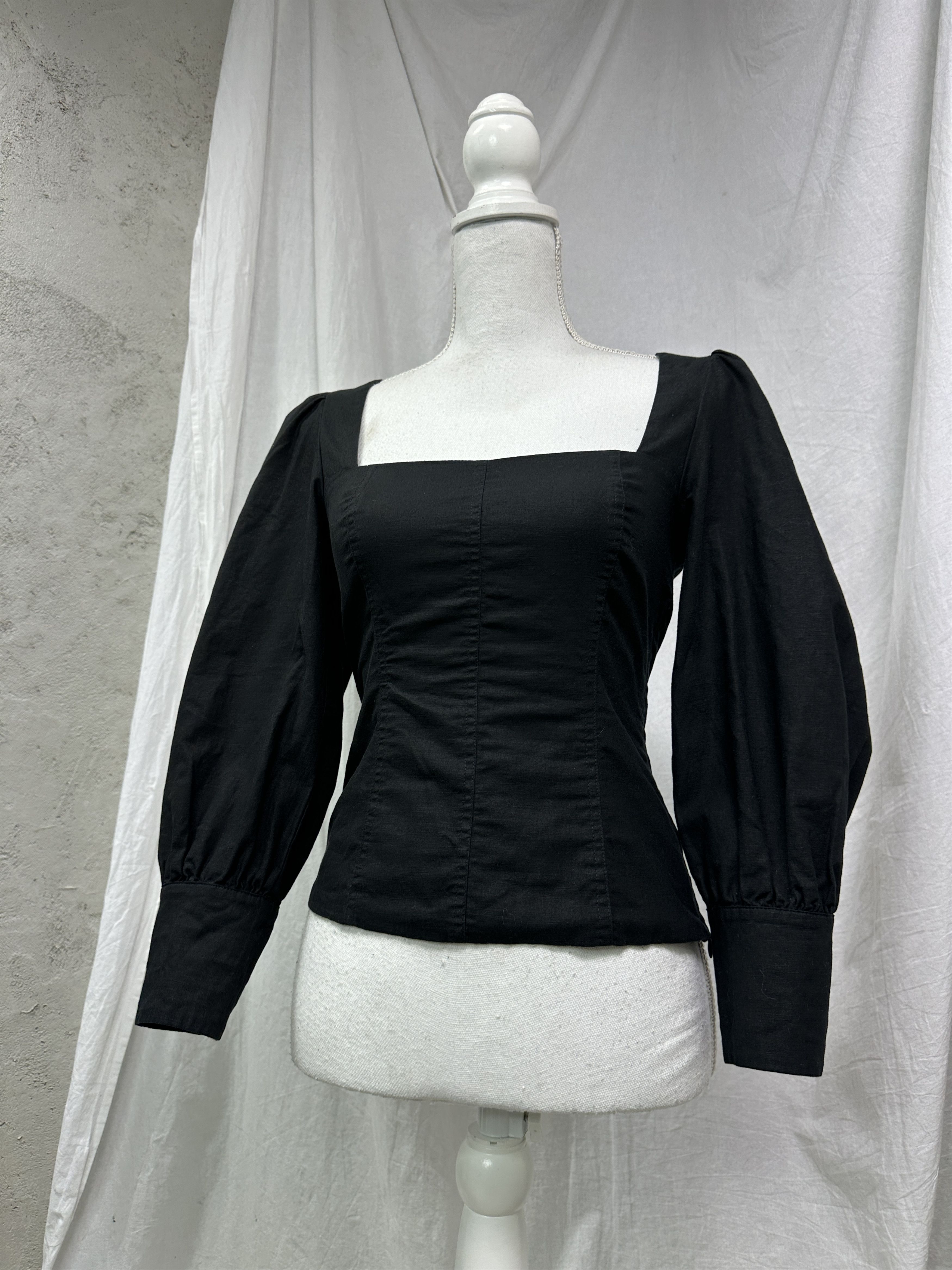 Vintage Vintage Avant Garde Opium Corset Top Karo Neckline 00s Size M / US 6-8 / IT 42-44 - 1 Thumbnail
