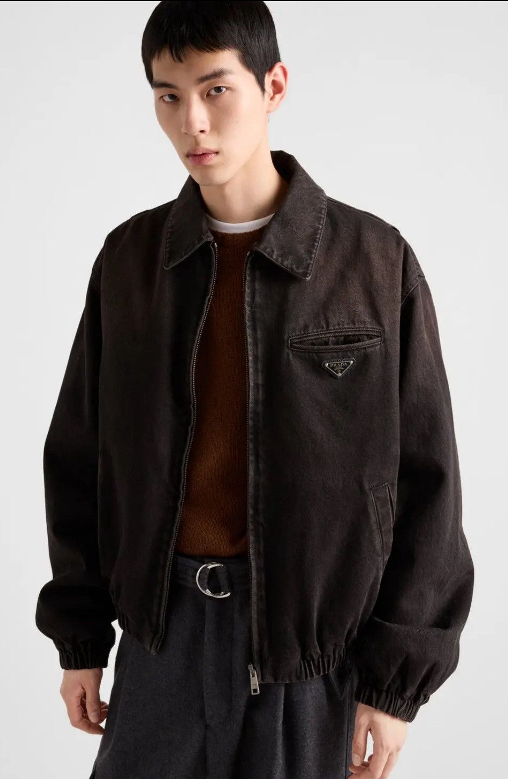 Prada 🔥RARE 🔥 Padded Denim Blouson Jacket Size US L / EU 52-54 / 3 - 4 Thumbnail