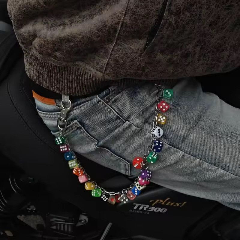 Jewelry Colorful Dice Wallet Chain Size ONE SIZE - 8 Thumbnail