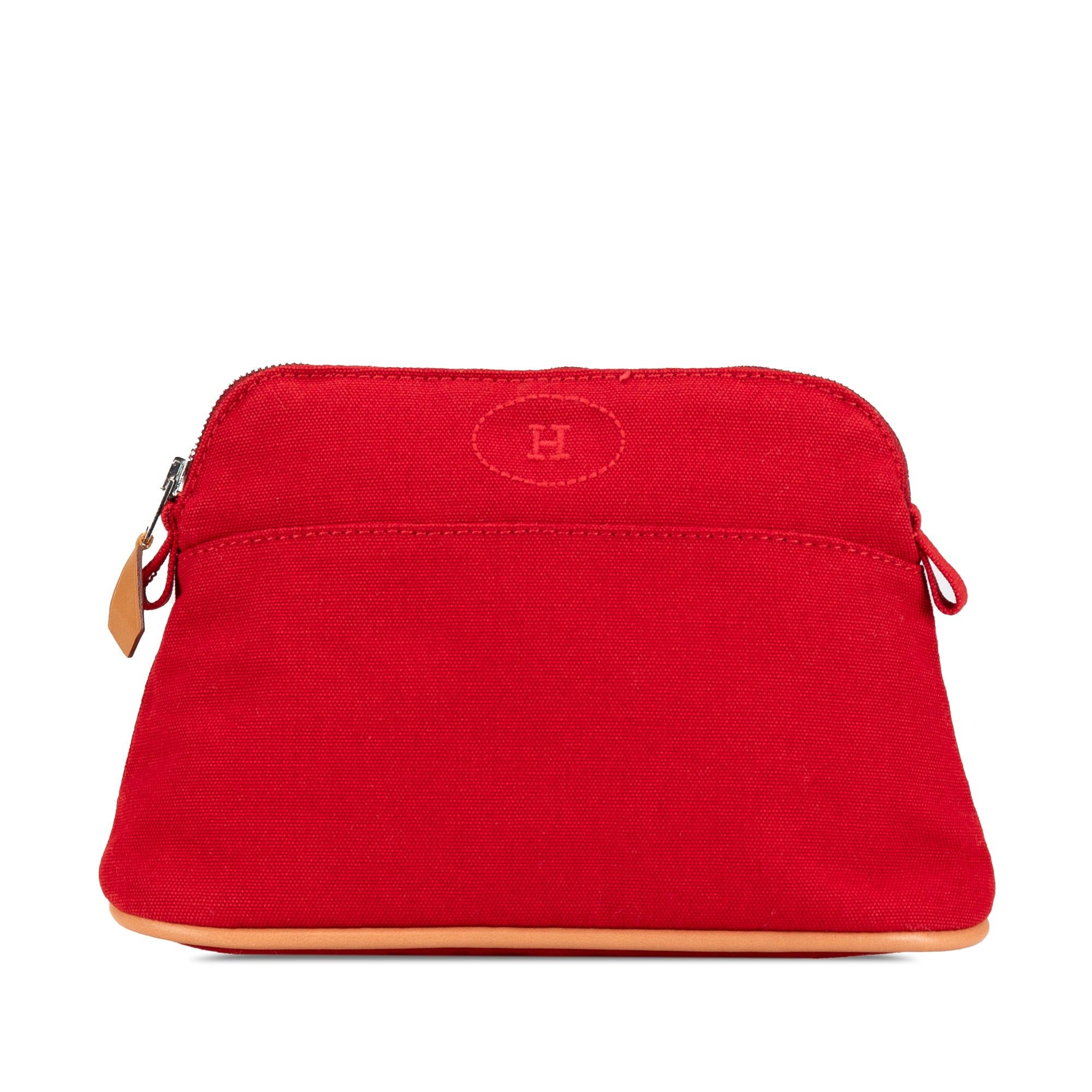 Hermes Hermès Mini Toile Bolide Case Red Size ONE SIZE - 1 Thumbnail