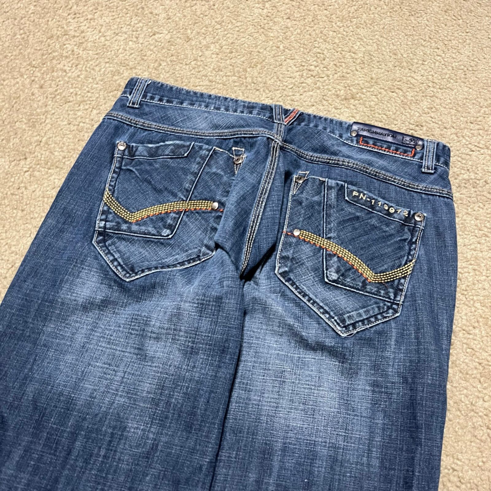 Parish Nation Parish Nation Y2K Baggy Skater Embroidered Acid Washed Jeans Size US 36 / EU 52 - 4 Thumbnail
