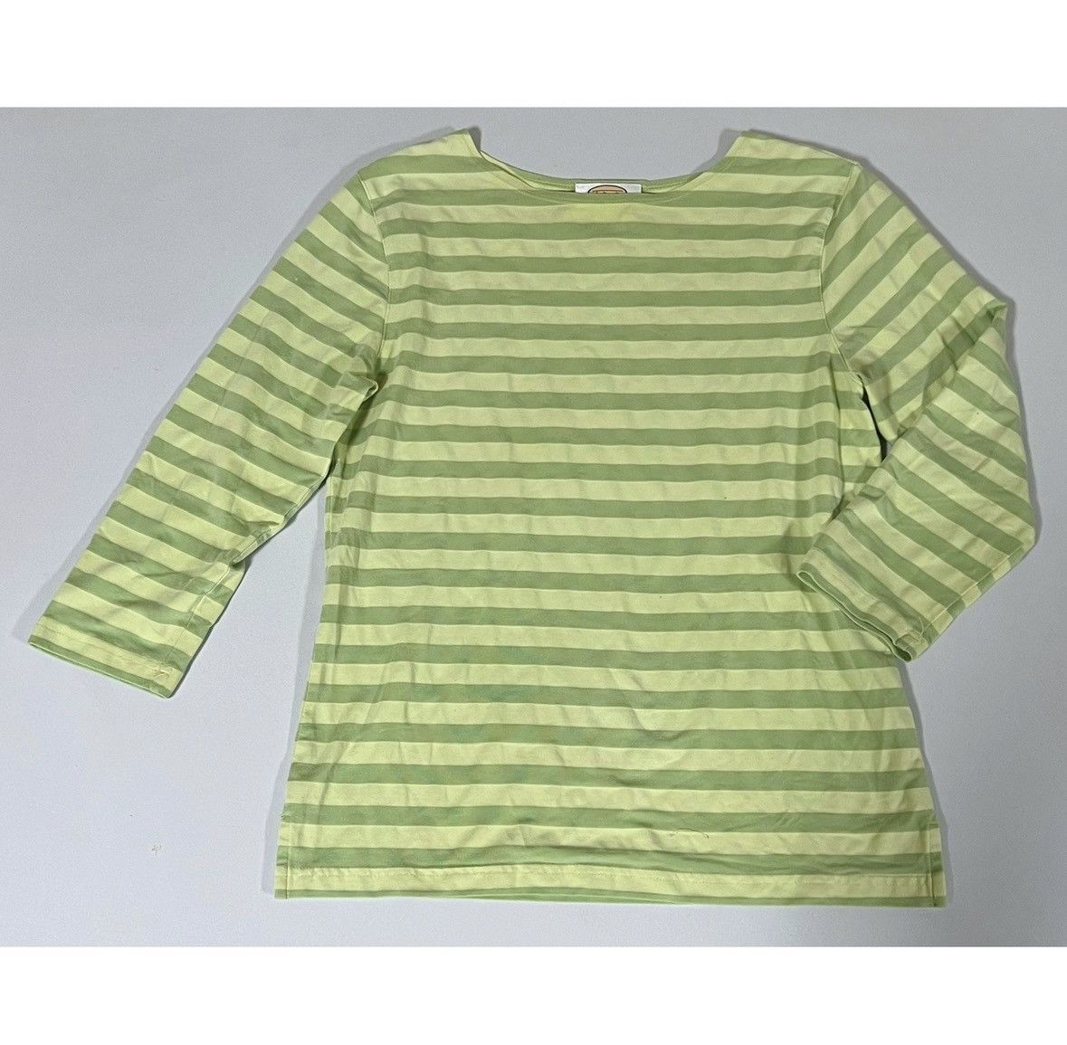Talbots Talbots Striped 3/4 Quarter Sleeve T-Shirt Top Tee Size S 💚✨ Size S / US 4 / IT 40 - 2 Thumbnail