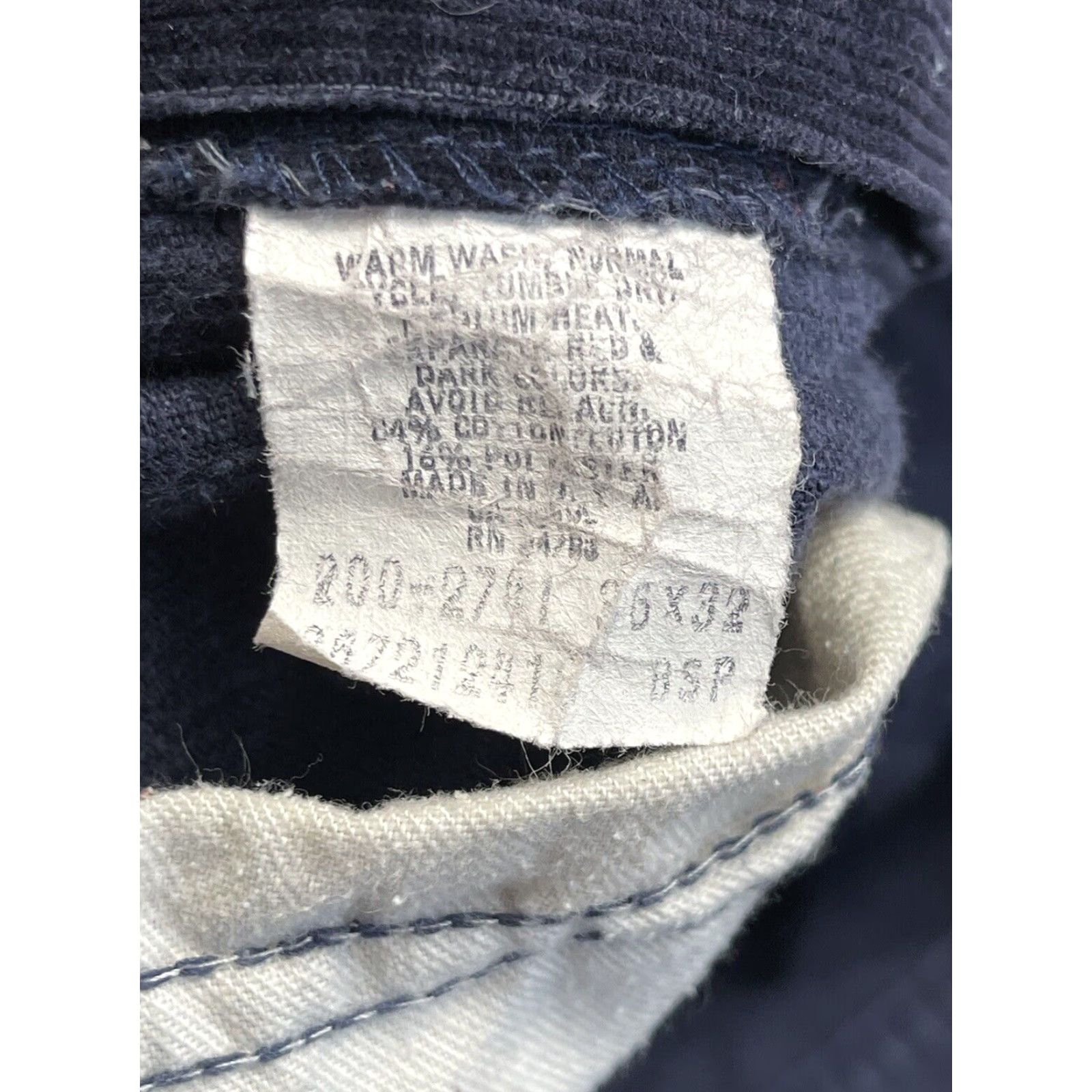 Lee VINTAGE Lee Riders Corduroy Pants 36x32 Blue Union USA Made Mens Workwear Size US 36 / EU 52 - 4 Thumbnail