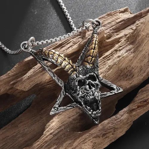 Jewelry × Vintage Gothic Skull Horns Necklace Size ONE SIZE - 3 Thumbnail