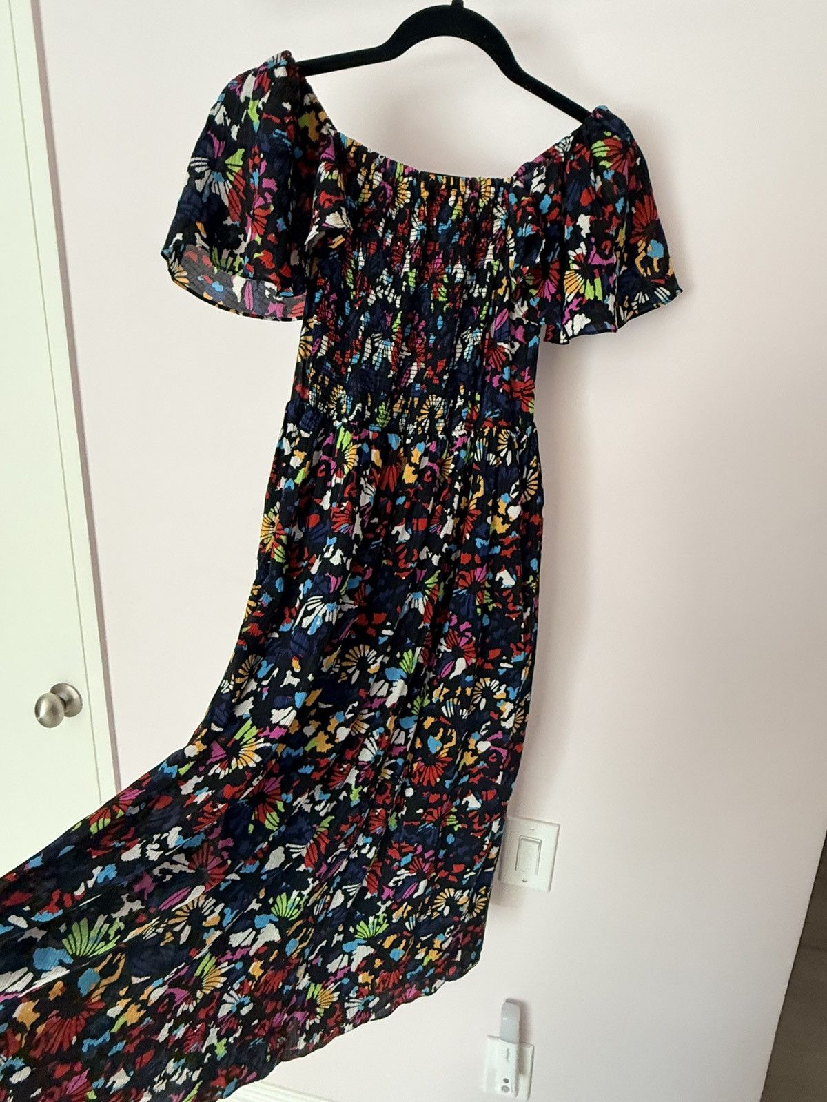 Tanya Taylor TANYA TAYLOR 100% Silk Floral Maxi Dress XS Smocked Waist Size XS / US 0-2 / IT 36-38 - 3 Thumbnail