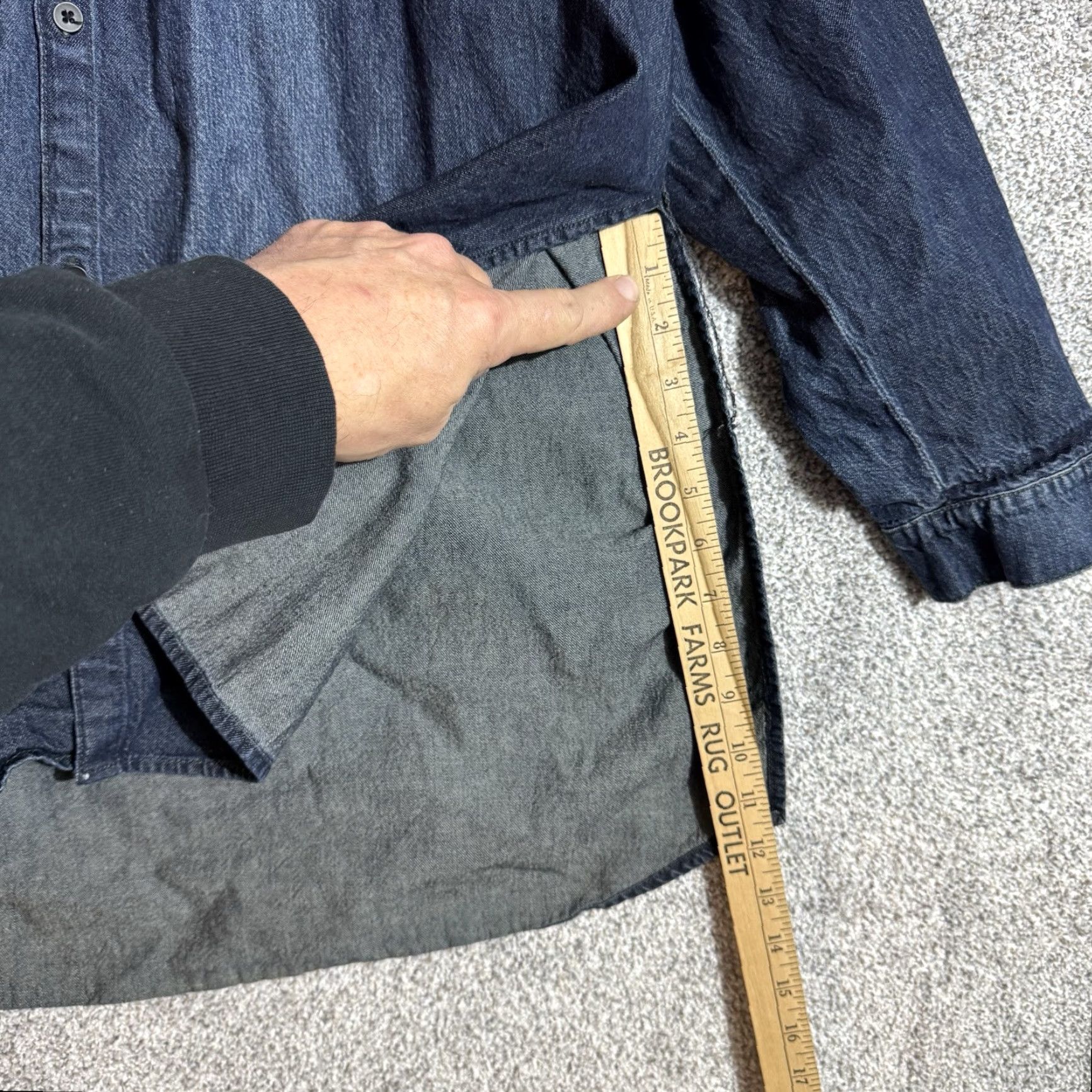 Lucky Brand Lucky Brand Denim Shirt Women Large True Indigo Grunge Boho Streetwear Shirt Womens L Denim Blue 100% Cotton Grunge Cowboy High Low Vintage No Size L / US 10 / IT 46 - 4 Thumbnail