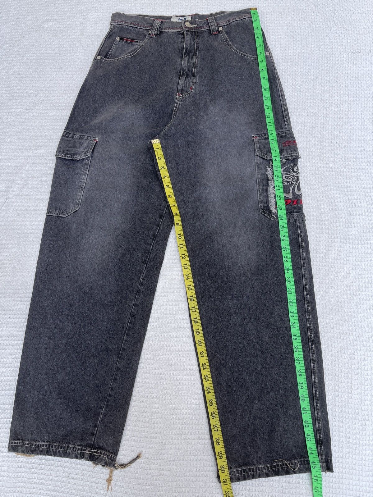 JNCO Last Drop🔥Rare🔥Vintage Piko Hawaiian Cargo Baggy Jeans Size US 32 / EU 48 - 14 Thumbnail