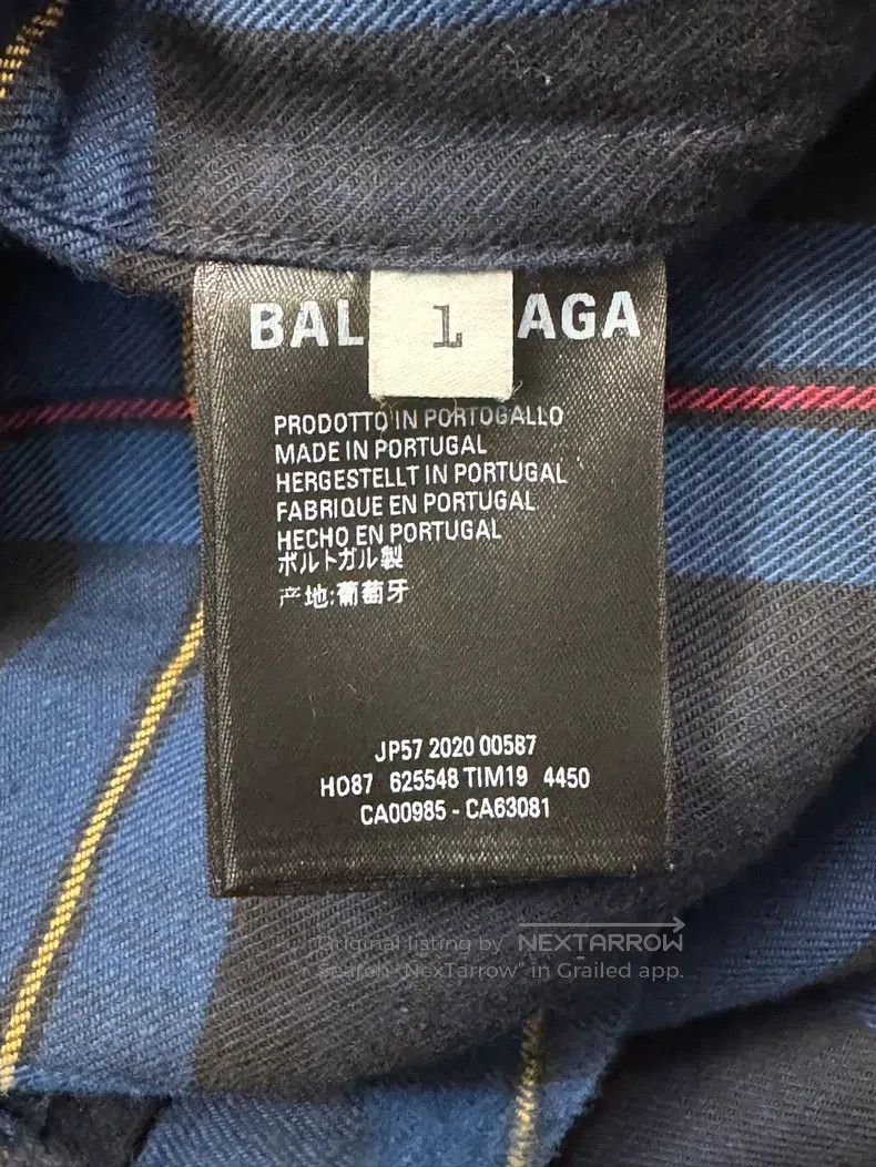 Balenciaga Balenciaga Oversized plaid shirt Size US S / EU 44-46 / 1 - 7 Thumbnail