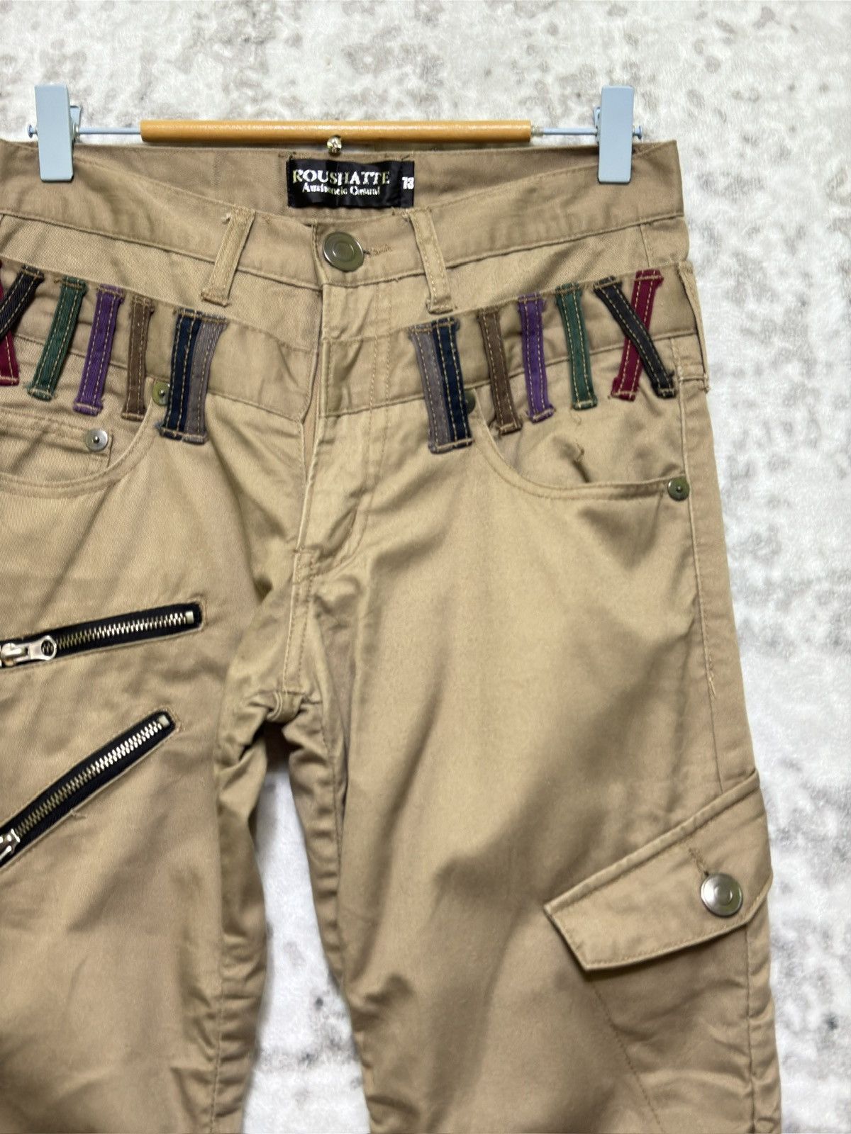 Japanese Brand Roushatte Y2K MultiPocket Double Waist Springleg Stacked Size US 28 / EU 44 - 5 Thumbnail