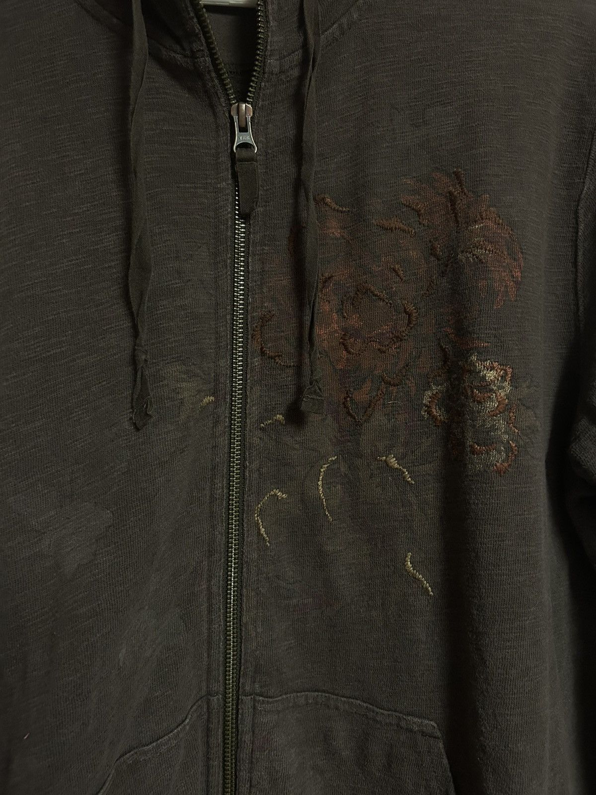 Eddie Bauer Vintage Y2K Eddy Bauer Flower Zip Up Hoodie Brown Size US XXL / EU 58 / 5 - 2 Thumbnail