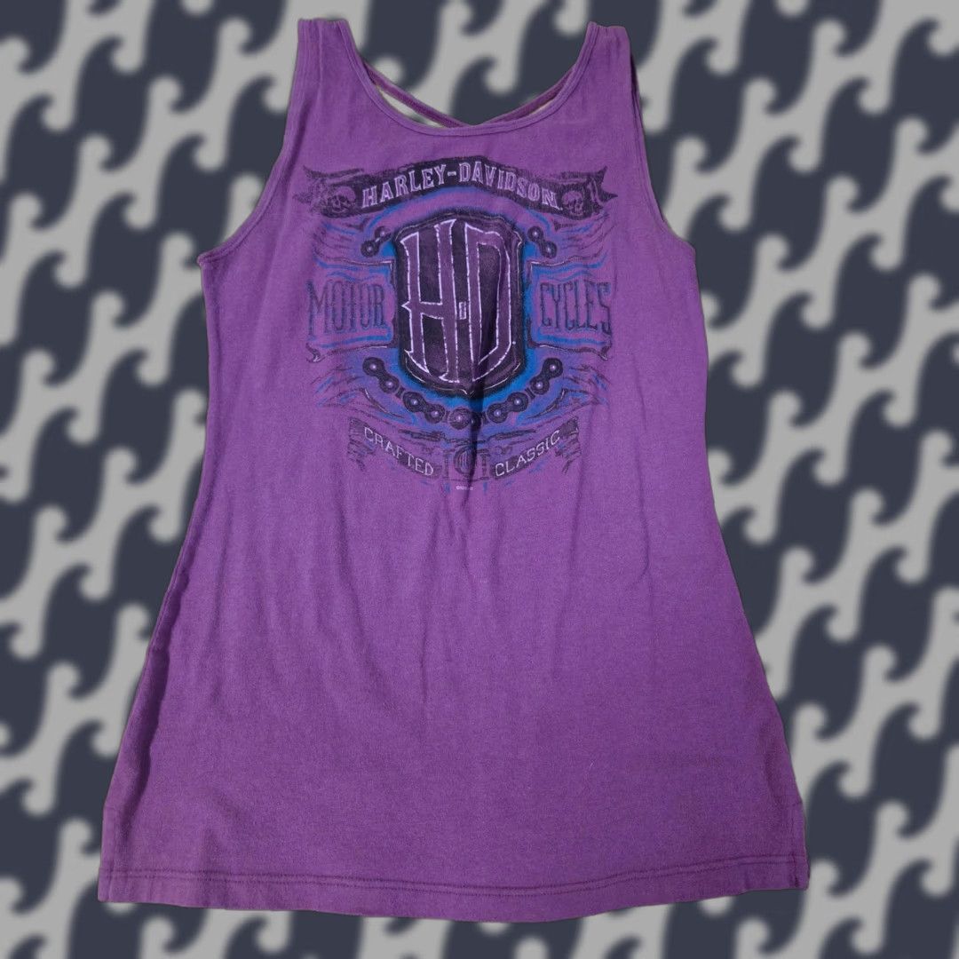 Harley Davidson Harley-Davidson Shirt Womens Small Purple Sierra Vista Arizona Tank Top Crisscross Back Size S / US 4 / IT 40 - 1 Thumbnail