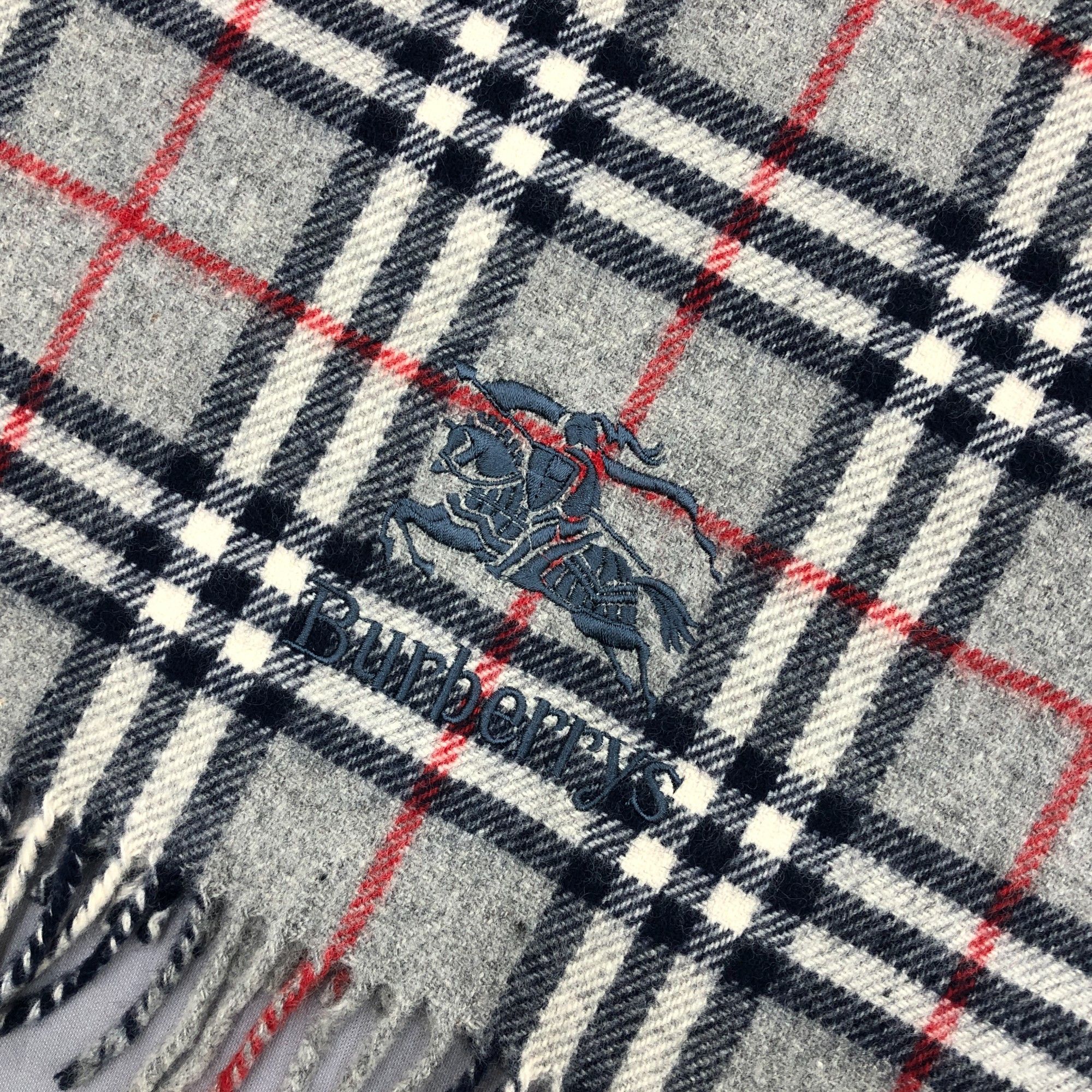 Burberry Vintage Burberry Scarf Muffler Wool Stole Wraps Scarves Size ONE SIZE - 6 Thumbnail