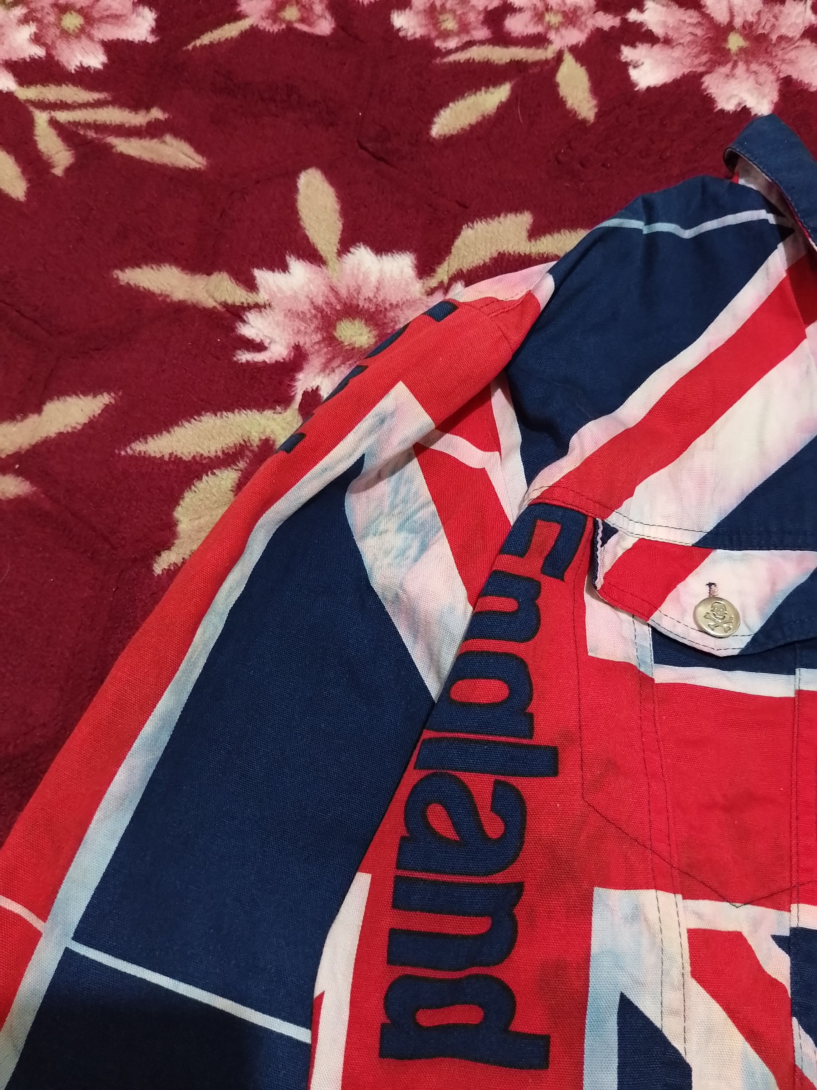 Seditionaries × Vintage Vintage 90s Full Big Flag England trucker jacket Size US S / EU 44-46 / 1 - 3 Thumbnail
