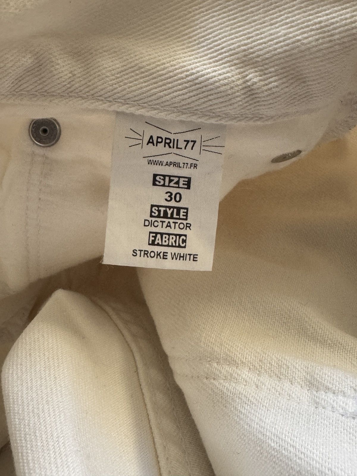 April 77 april77 dictator jeans stroke white 30 april 77 Size US 30 / EU 46 - 6 Thumbnail