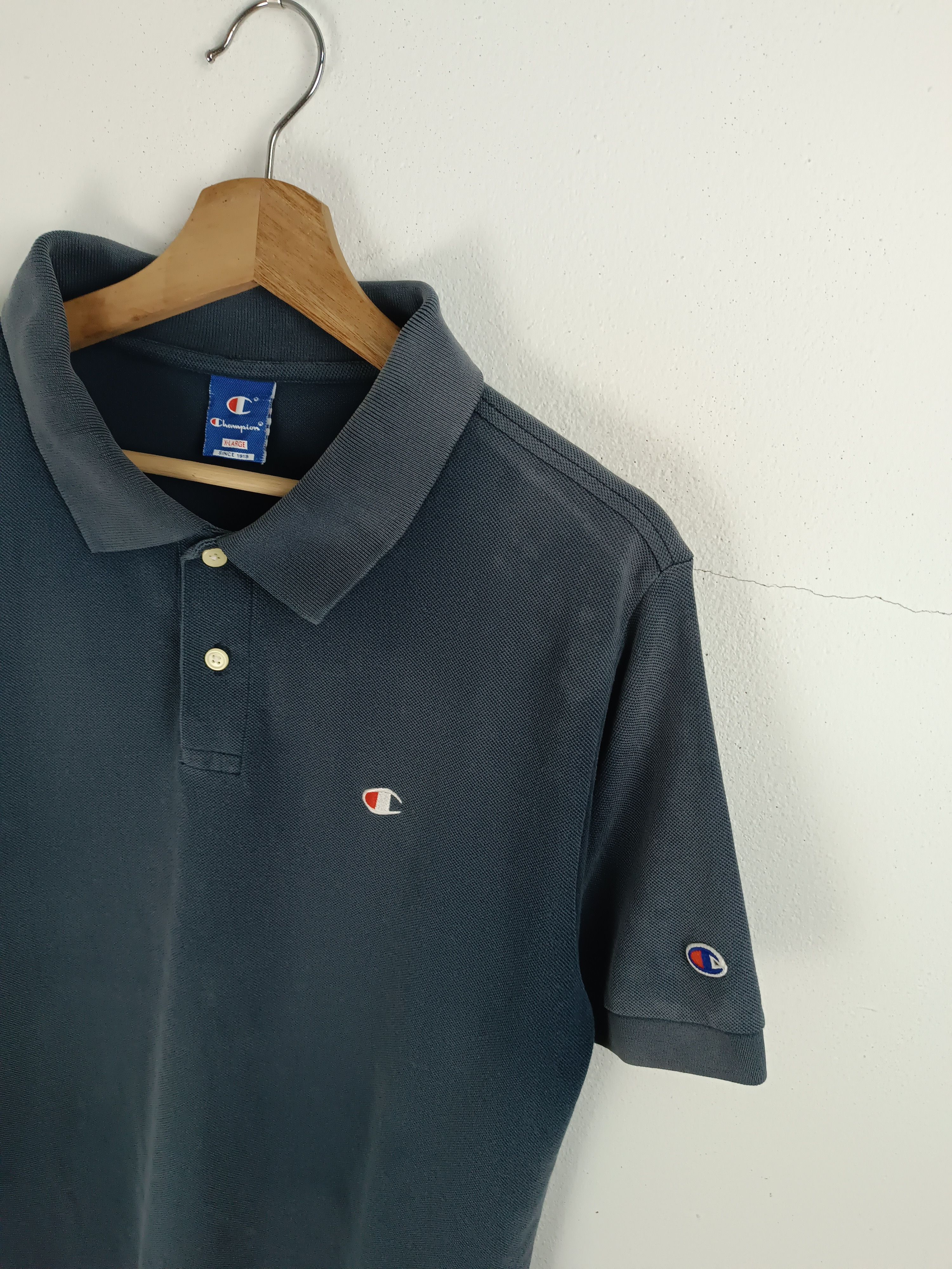 Champion VINTAGE Y2K FADED CHAMPION POLO BUTTON SHIRTS Size US L / EU 52-54 / 3 - 6 Thumbnail