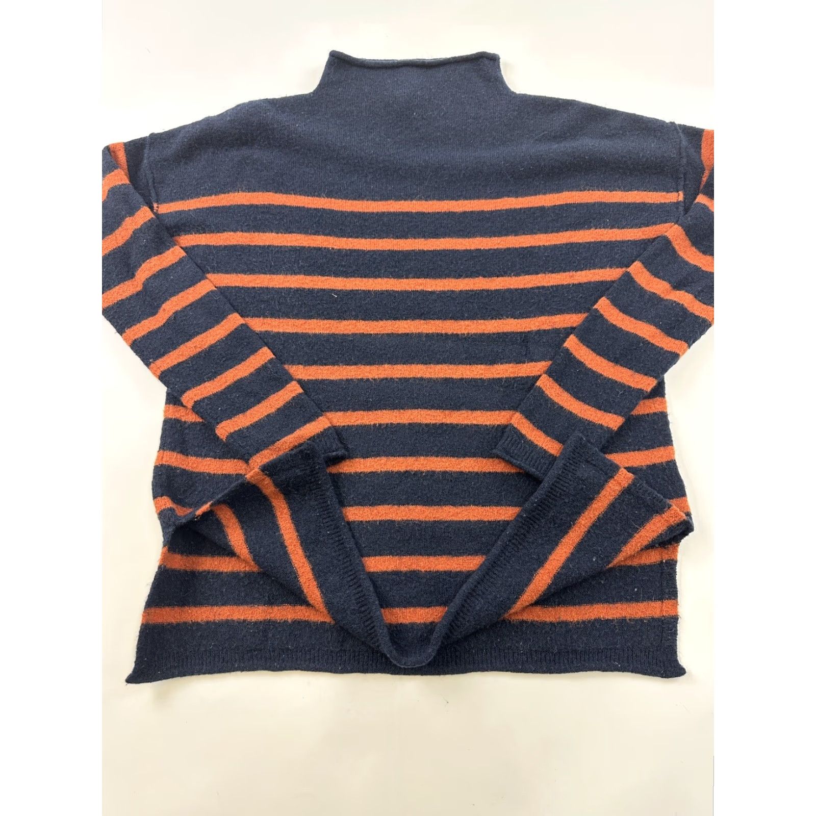 Madewell Madewell Sweater Women 2XS Multicolor Striped Wool Blend Oversized Boxy Mock Neck Long Sleeve Pullover Feminine 2XS Mens? Wait genders. End: Womens Size XXS / US 00 / IT 34 - 2 Thumbnail