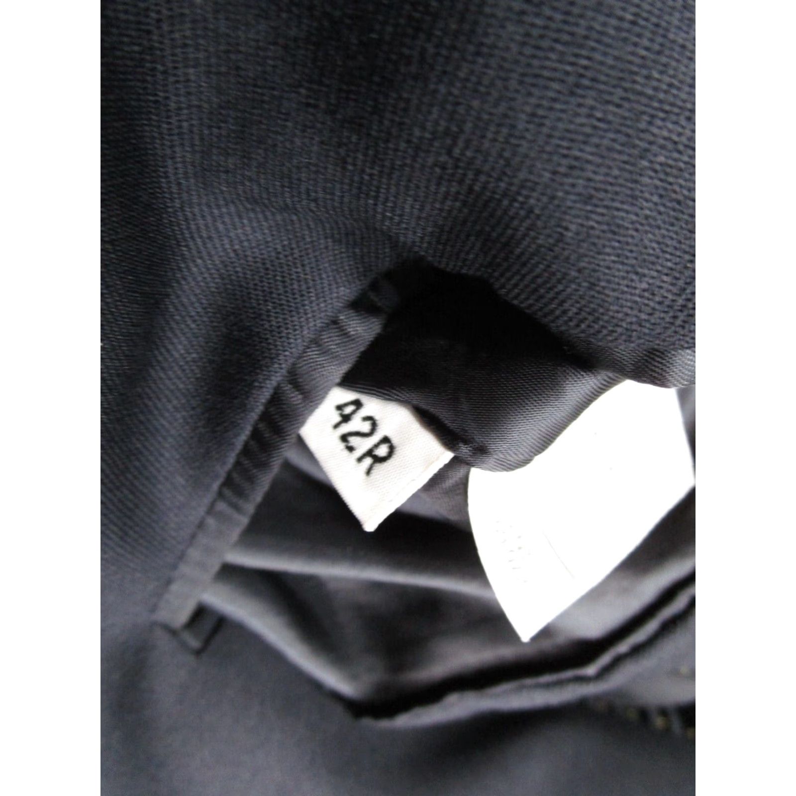 Hart Schaffner Marx Hart Schaffner Marx Mens Blue 2 Button Wool Suit Jacket 42 R Classic Preppy Size 42R - 4 Thumbnail